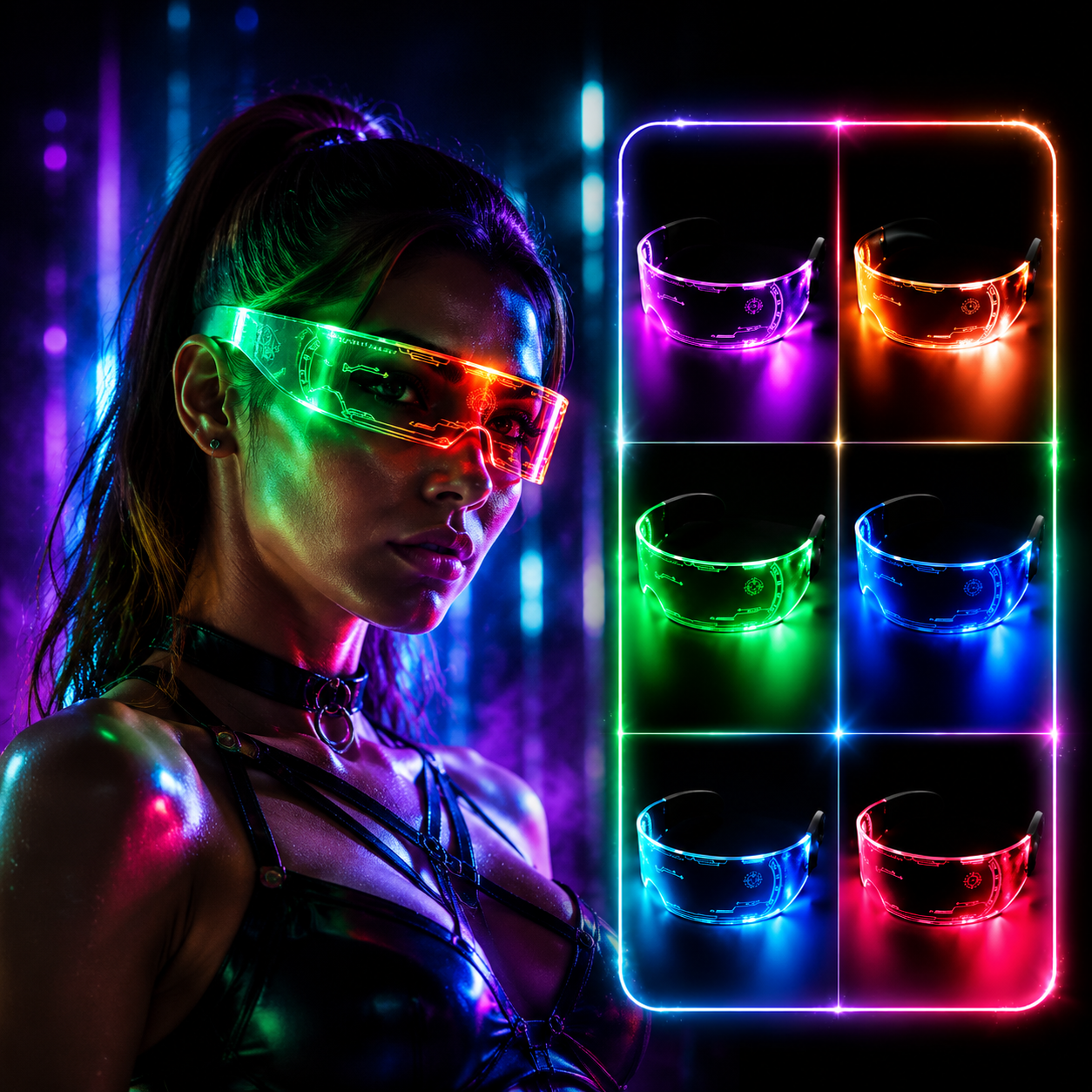 KTVLIGHTS LED Luminous Glasses for Rave Parties & Festivals-M3