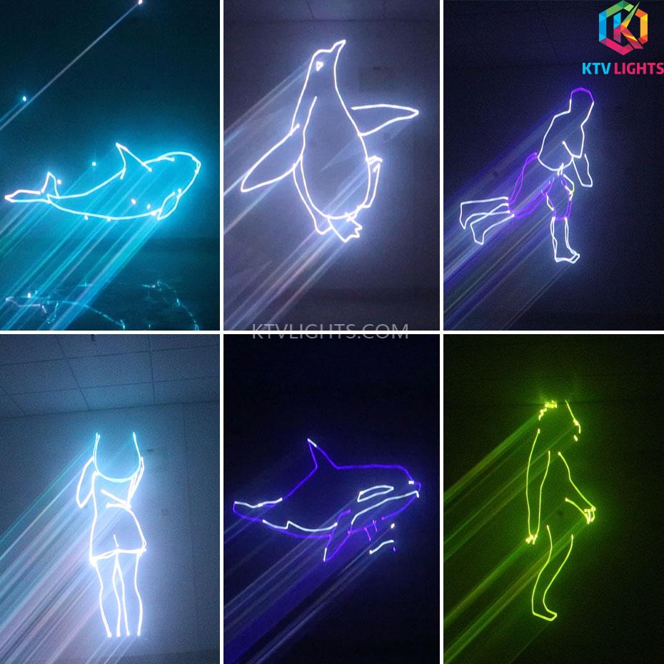 2w RGB animert laserlys- ILDA DMX scenelys-A11