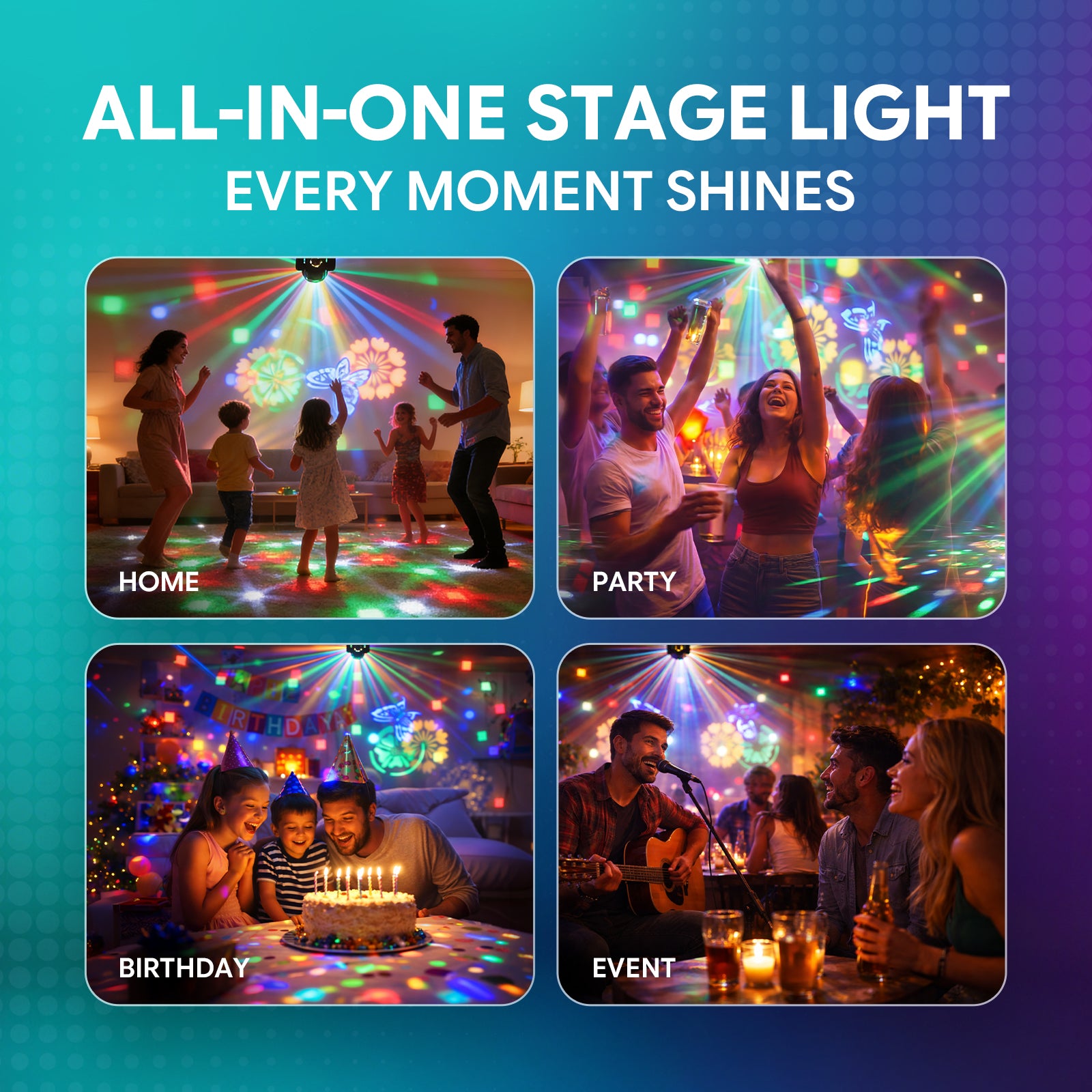 RGBW Mini Magic Ball Moving Head Light-E77