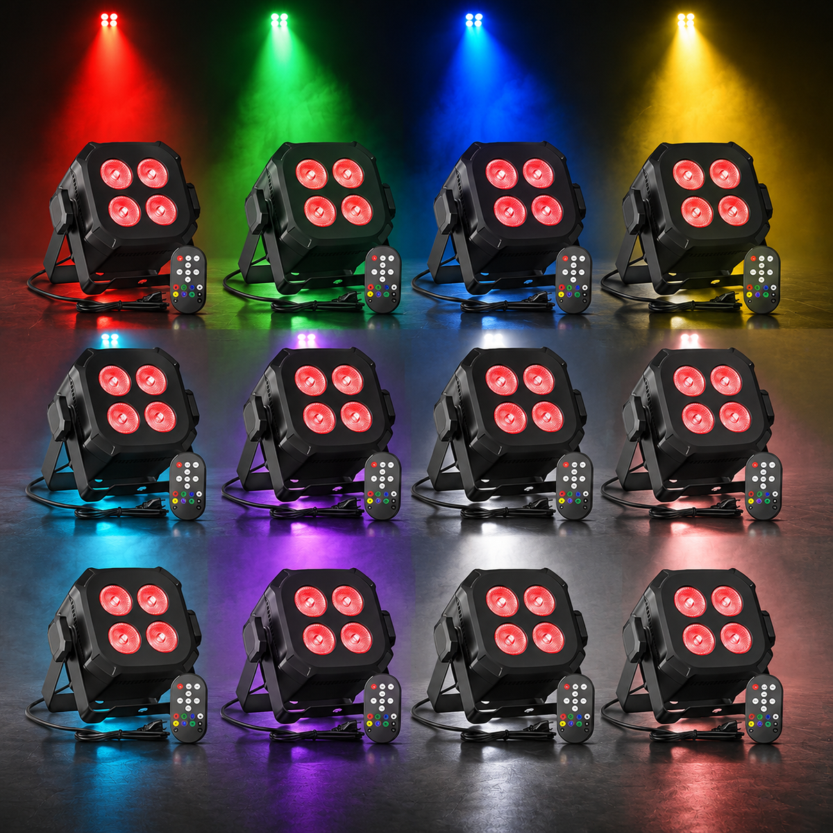 KTVLIGHTS 4x8W RGBW 4-in-1 LED PAR Stage Light-P37