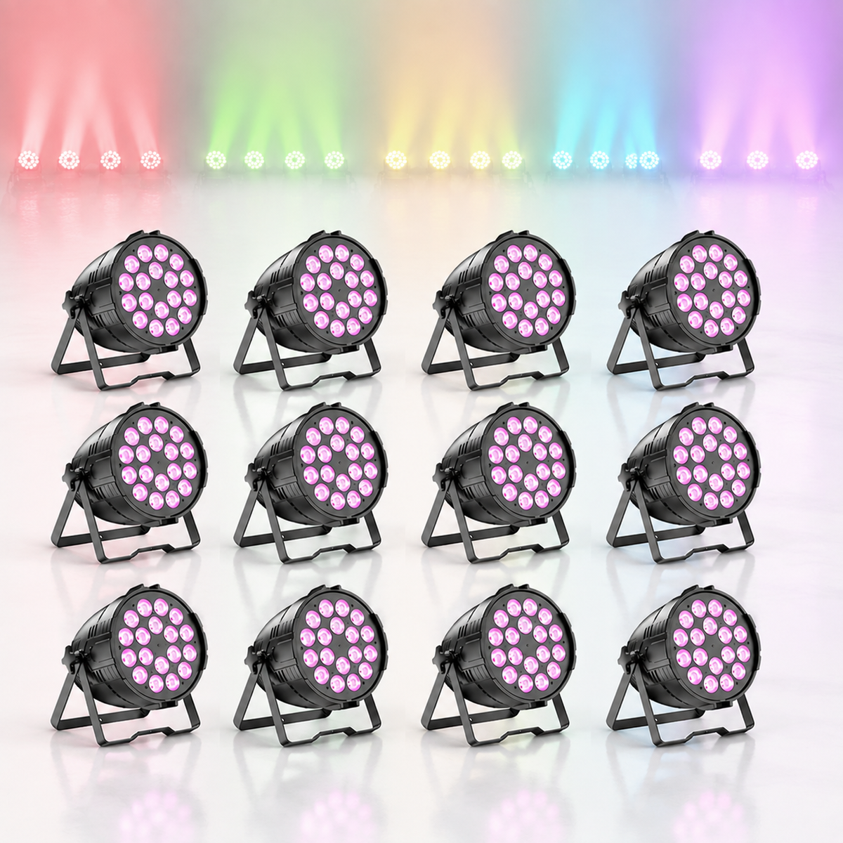KTVLIGHTS 18x10W RGBW 4-in-1 LED Wash PAR Light-P21