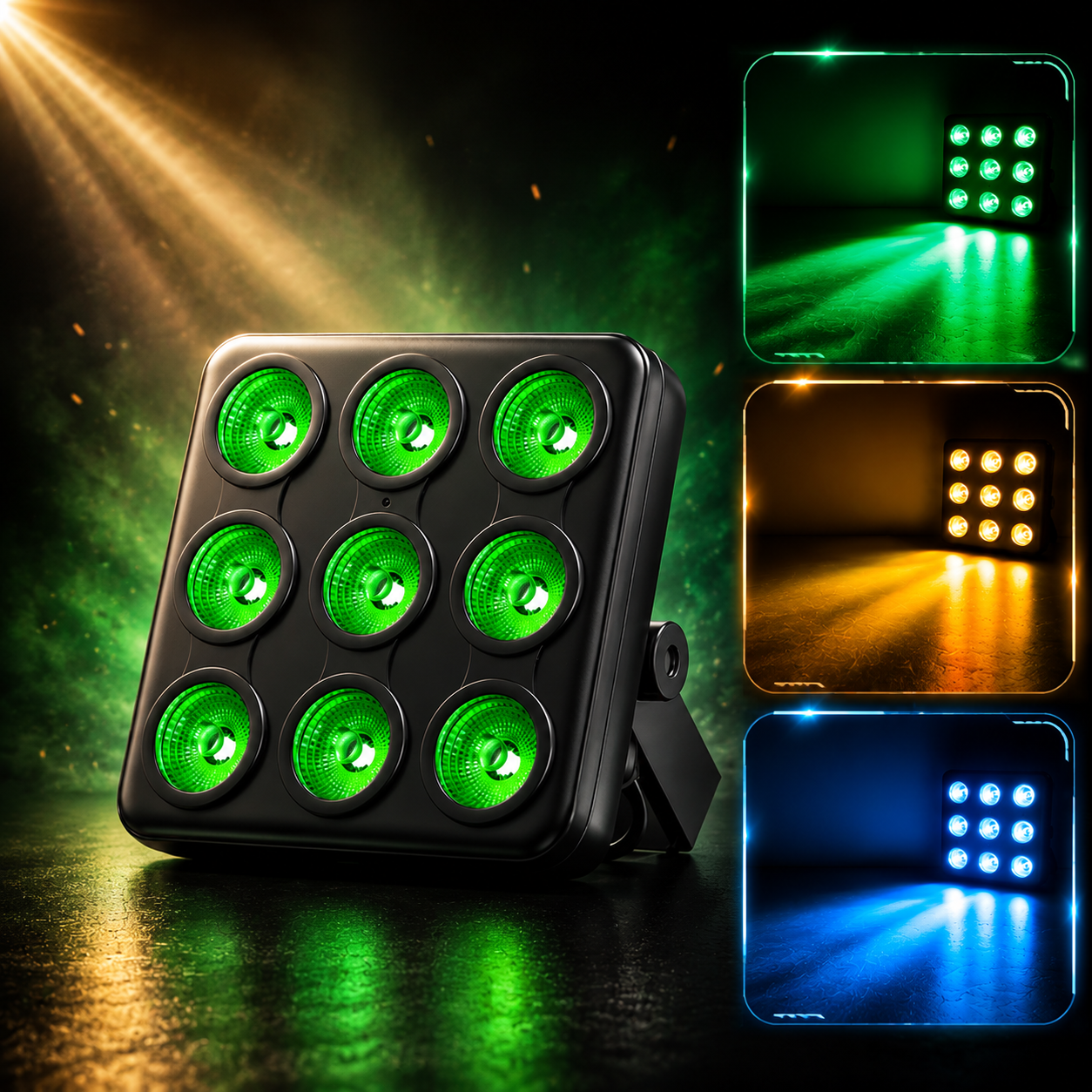9 LED remote control square par light stage light-P28