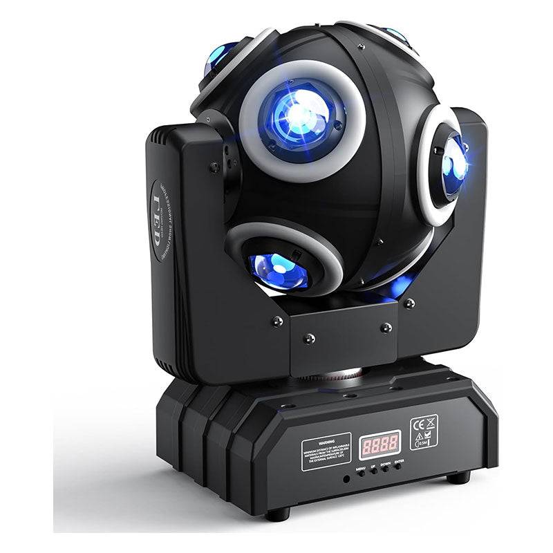 150W 8-LED RGBW 360° Rotating Moving Head Light-E65