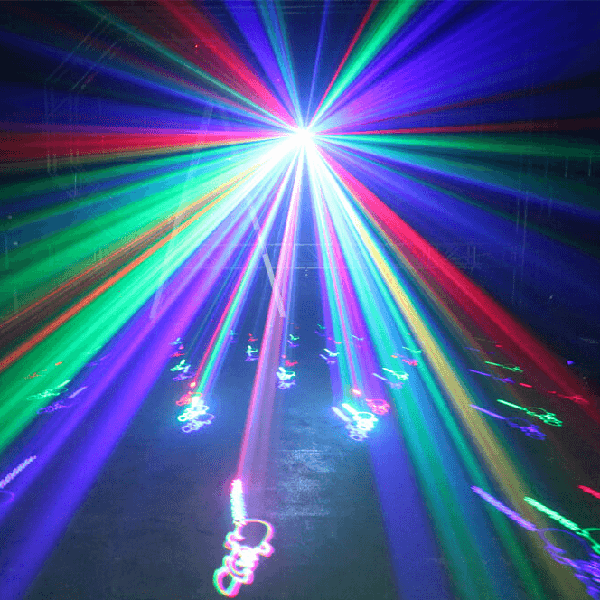 Luz láser animada RGB Gypsophila de 800 mw-luz de escenario DMX512-F2250