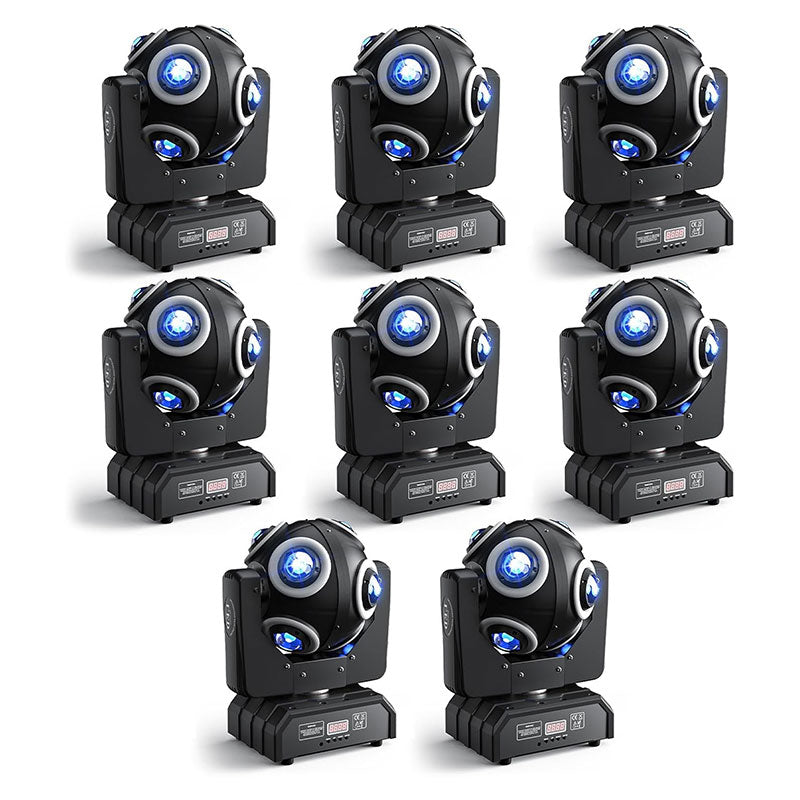 150W 8-LED RGBW 360° Rotating Moving Head Light-E65