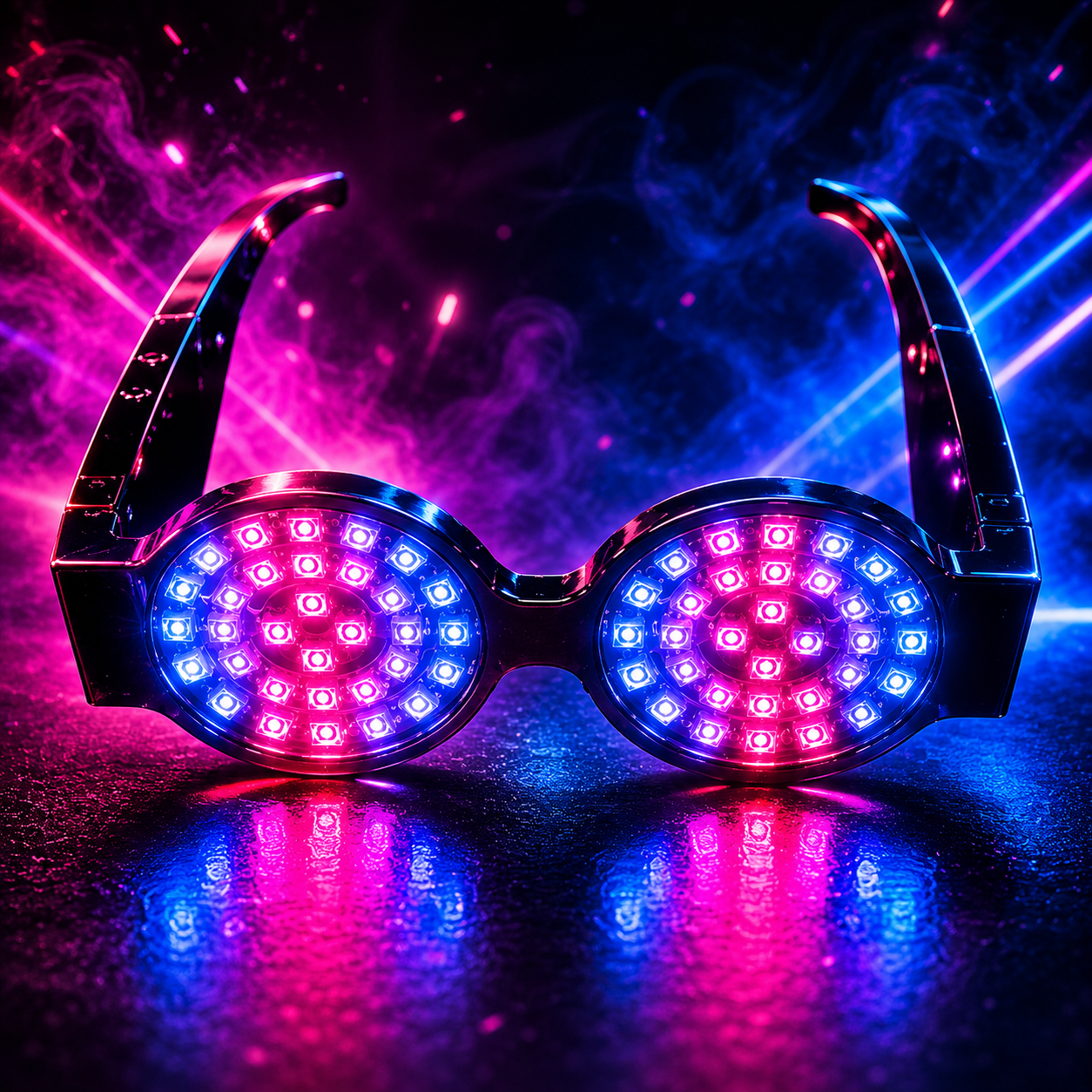 KTVLIGHTS REZZ Style LED Goggles for Rave Parties & DJ Shows-M57