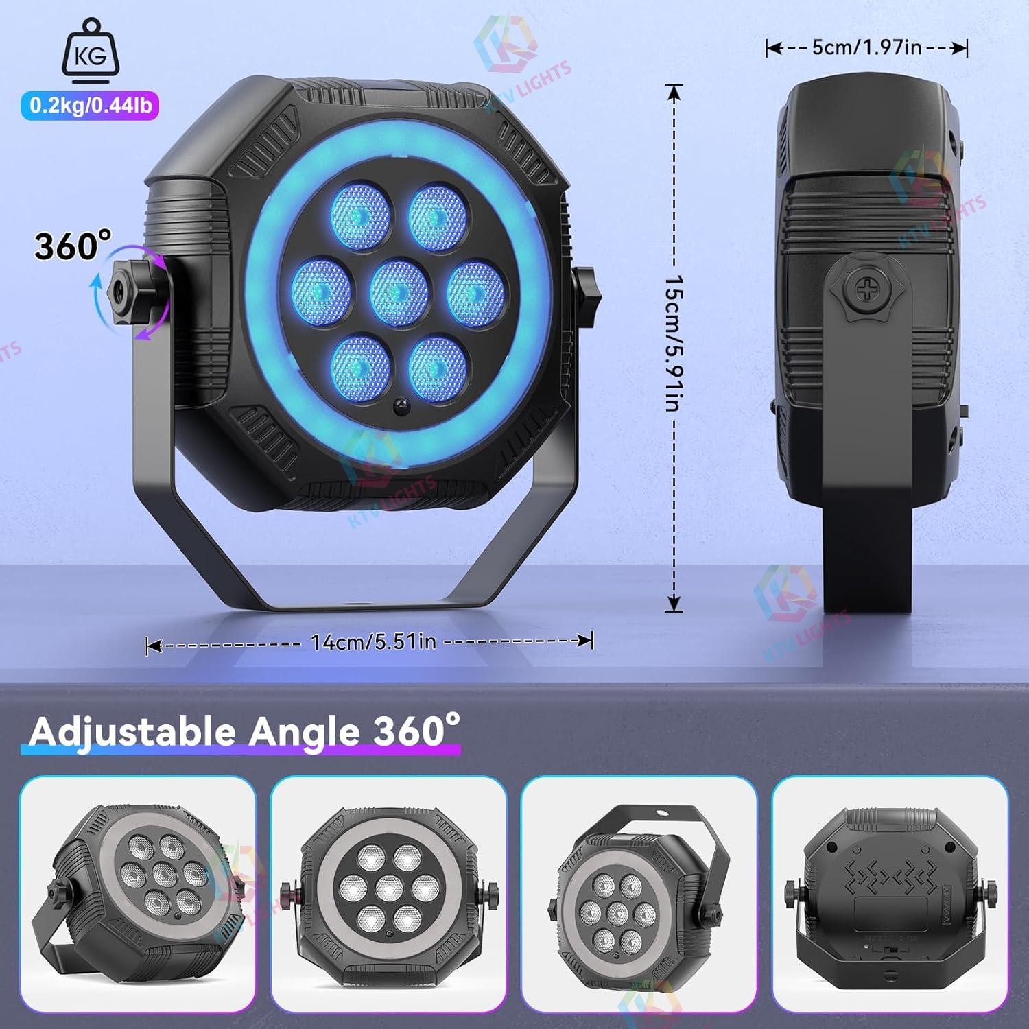 Battery-powered mini RGB LED PAR light - P48