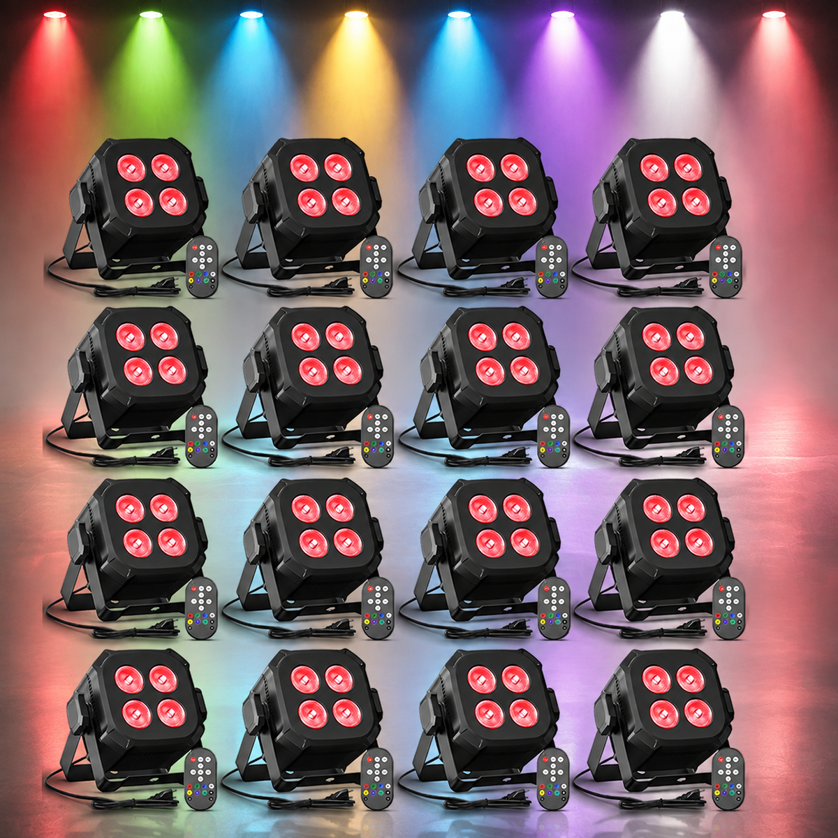 KTVLIGHTS 4x8W RGBW 4-in-1 LED PAR Stage Light-P37