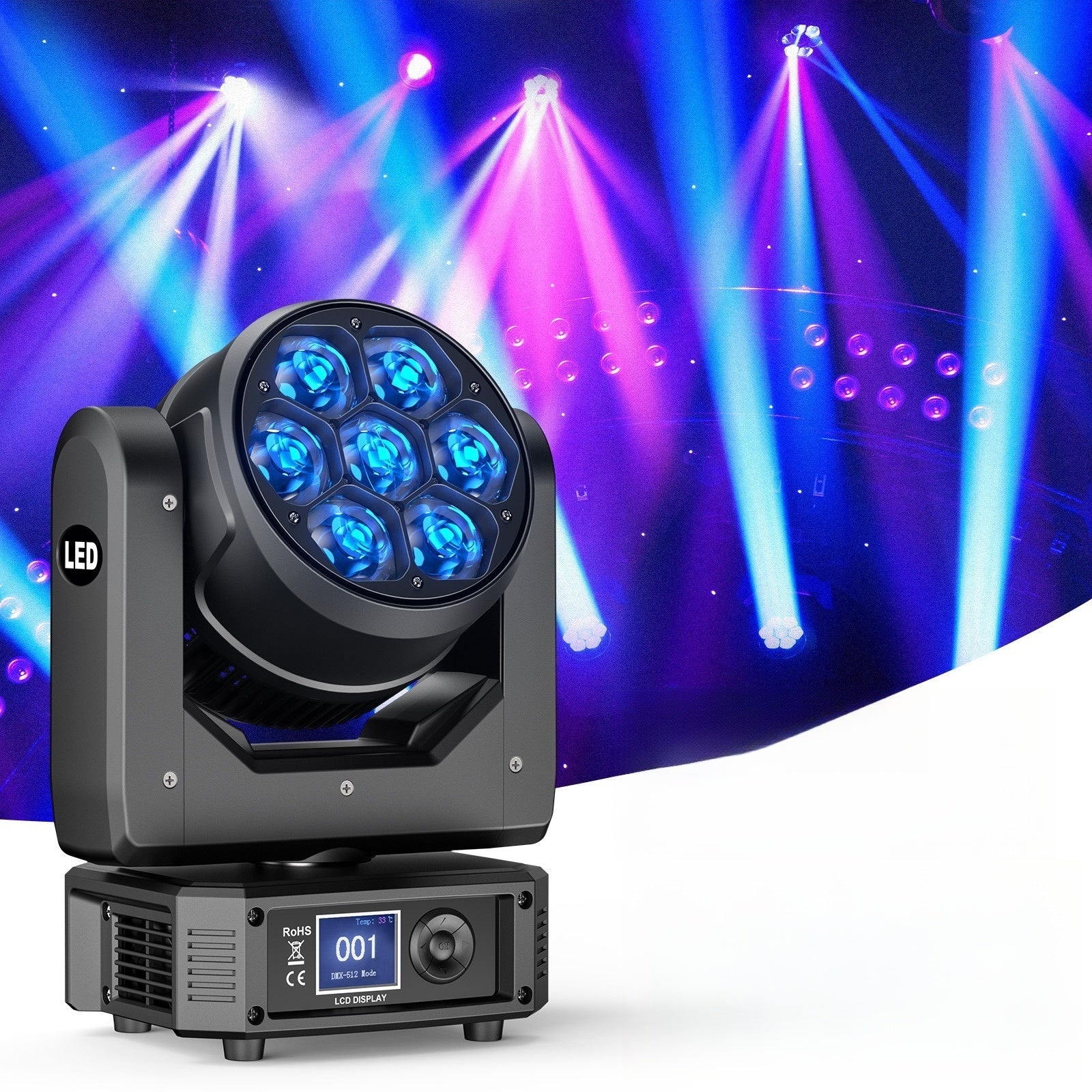350w LED RGBW 4-in-1 Moving Head Light -E45