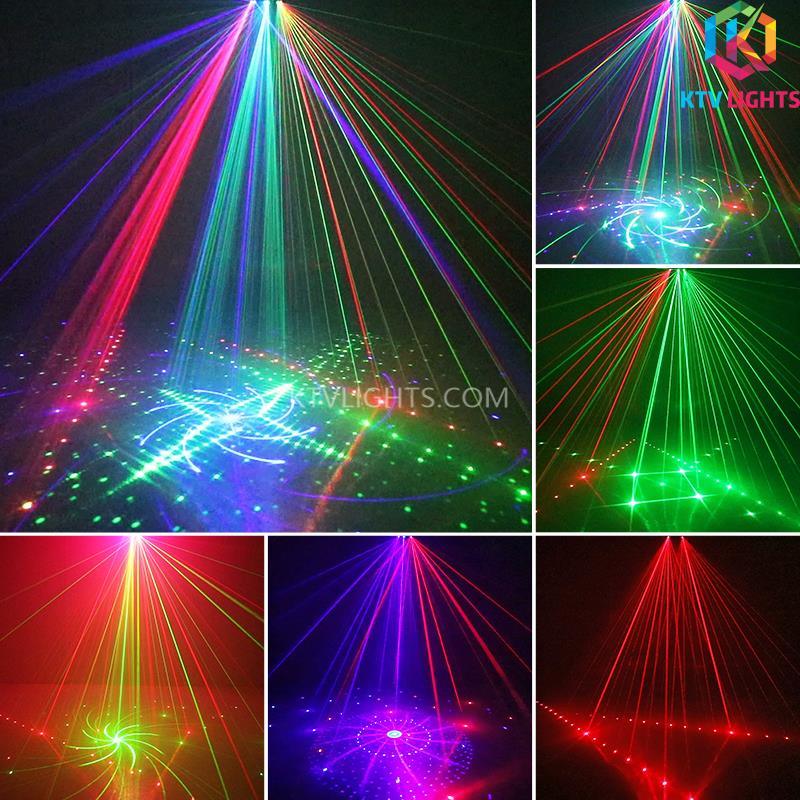 Luz laser RGB 4 em 1 - luz de palco com 21 furos - B5