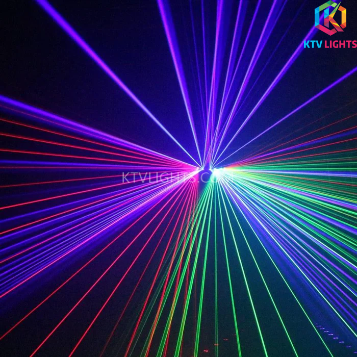 Seks-hullers RGB scanning laserlys-DMX scenelys B20