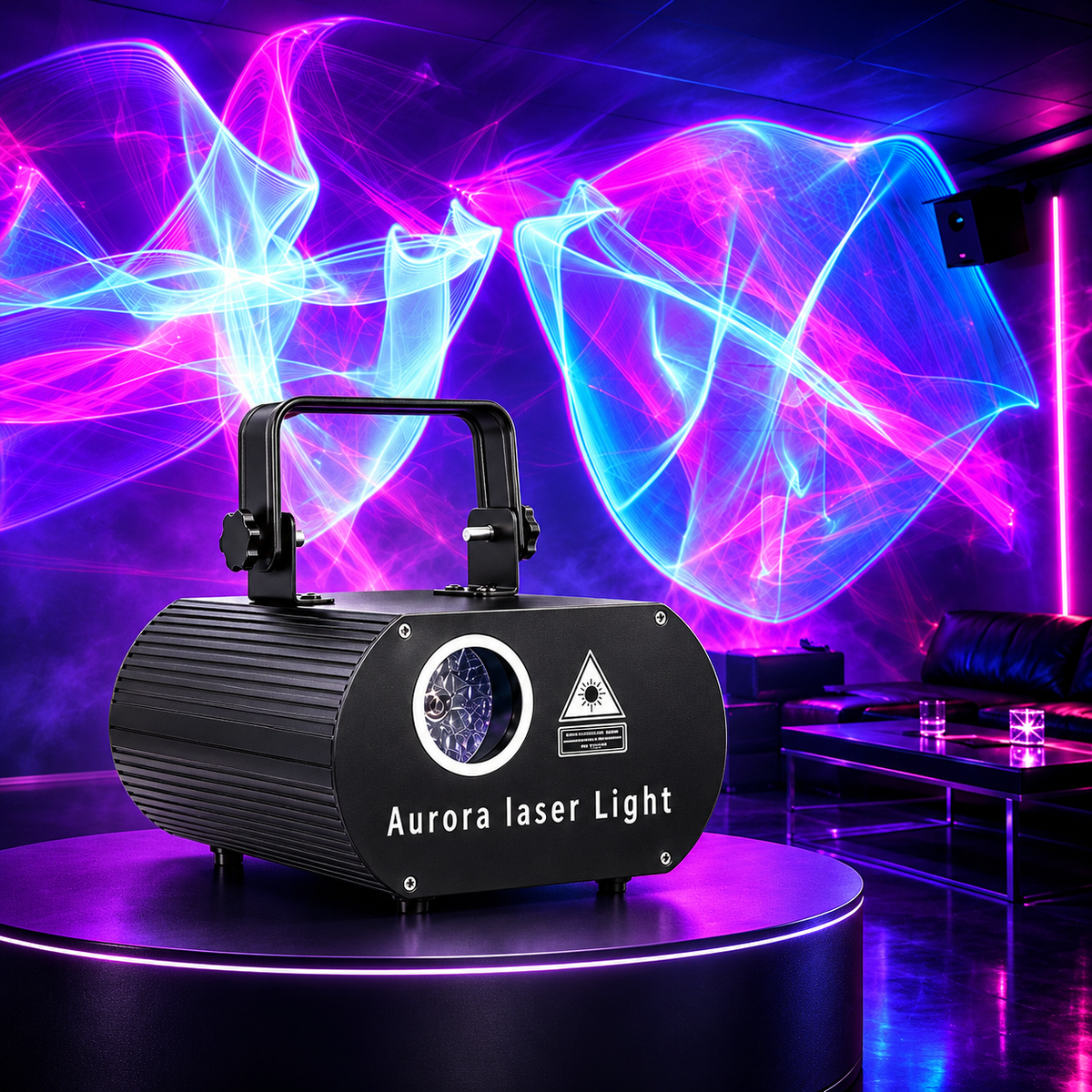 KTVLIGHTS RGB Aurora Laser Light DMX Water Ripple Projector-S66