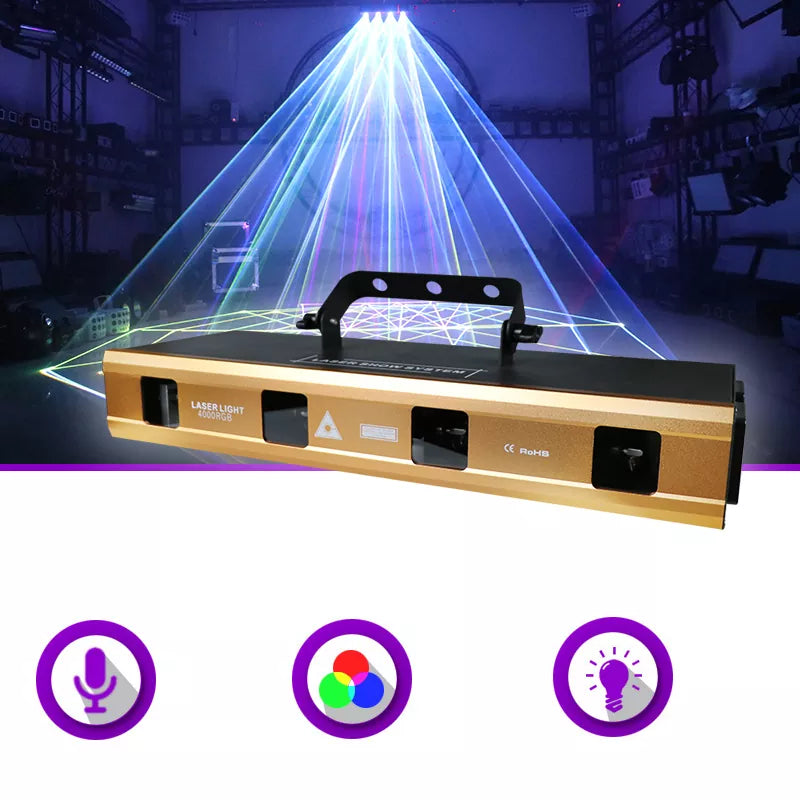 4w four-hole RGB animation laser light-A22