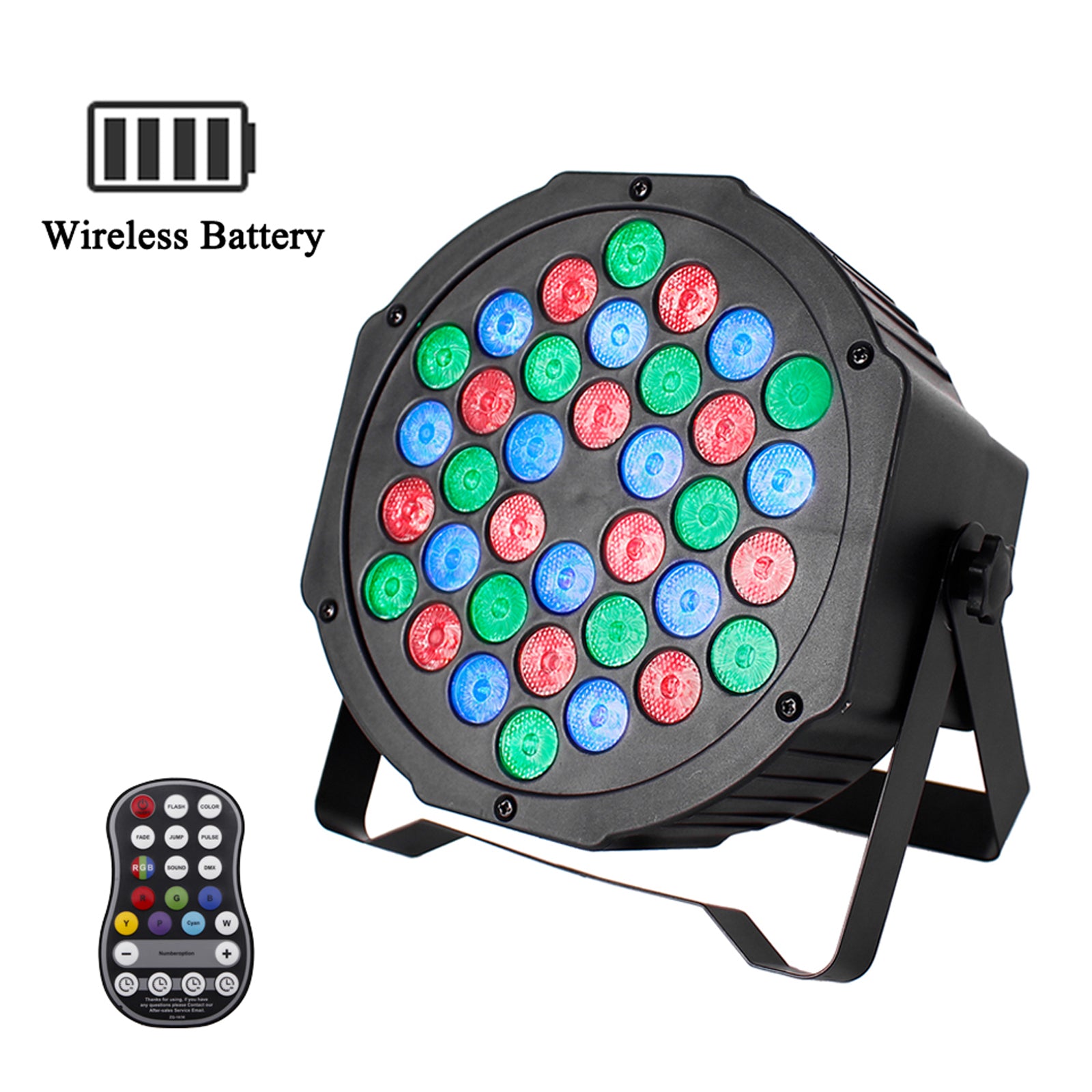 72W RGB Rechargeable Par Light-P10