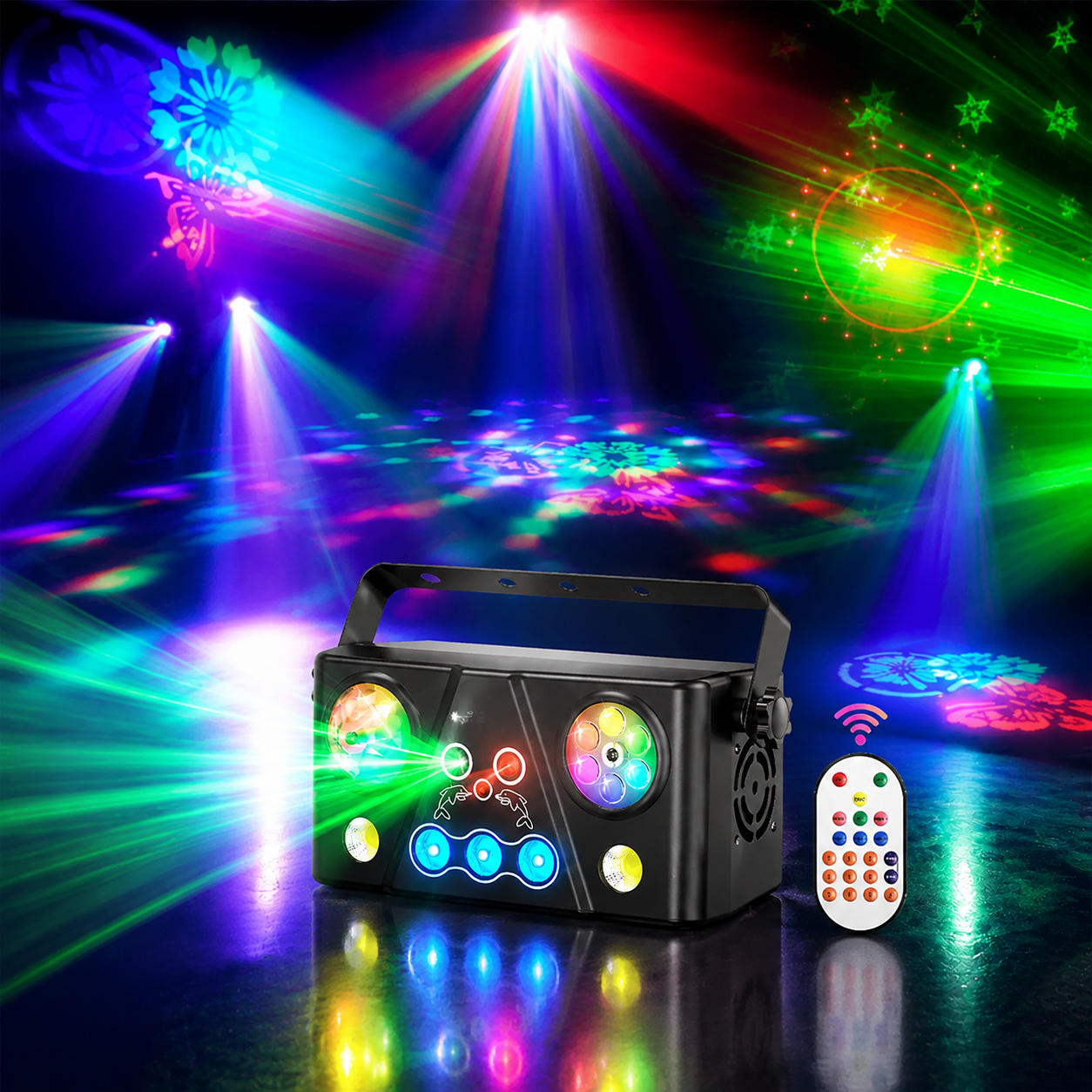 KTVLIGHTS 5-in-1 Bee Eye Magic Ball Beam Light for DJ Party & Stage-C20