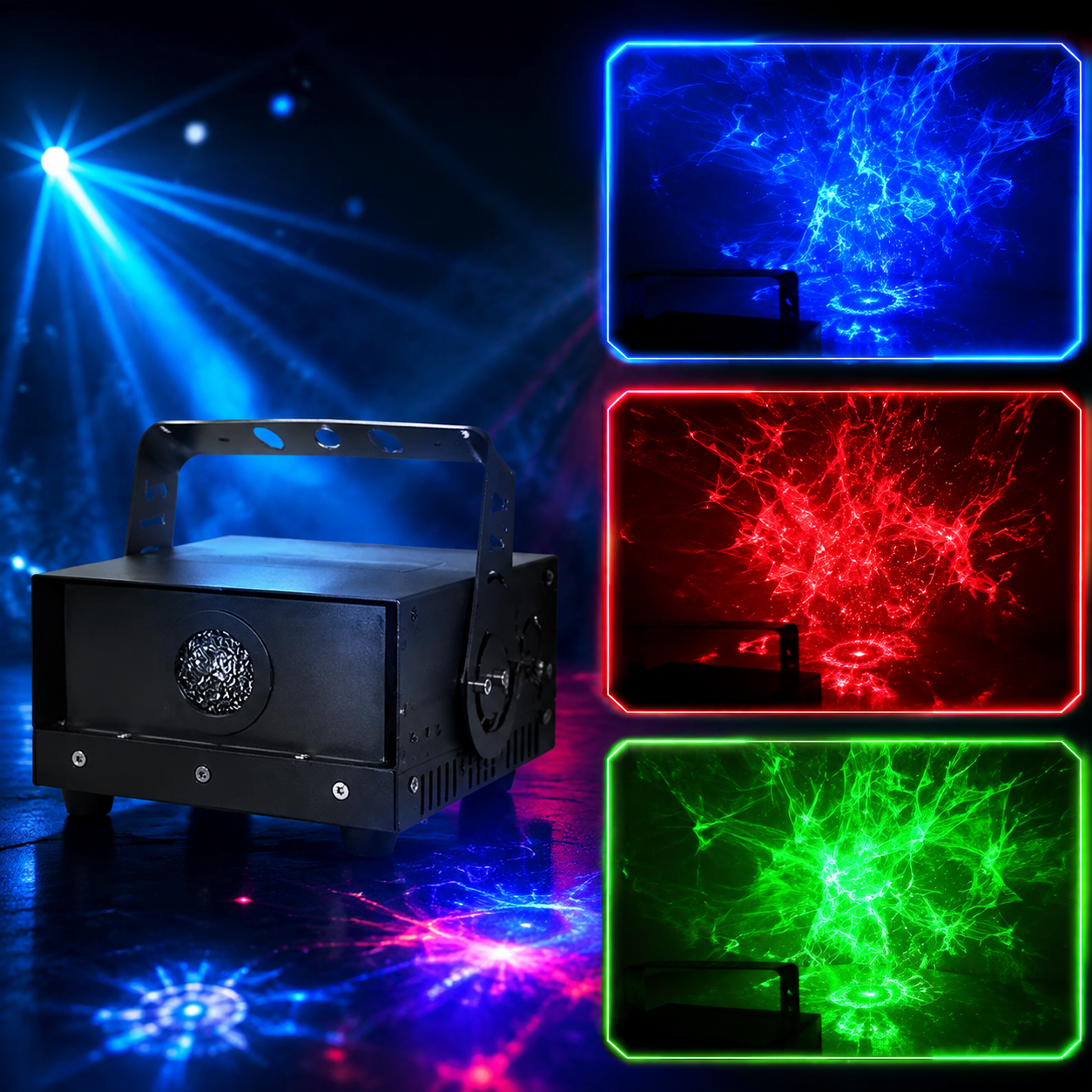 KTVLIGHTS 3W Full-Color IP65 Outdoor Water-Ripple DMX Laser Light-B50