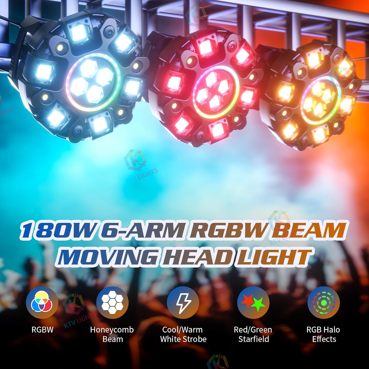 New 180W RGBW Moving Head Light-E53