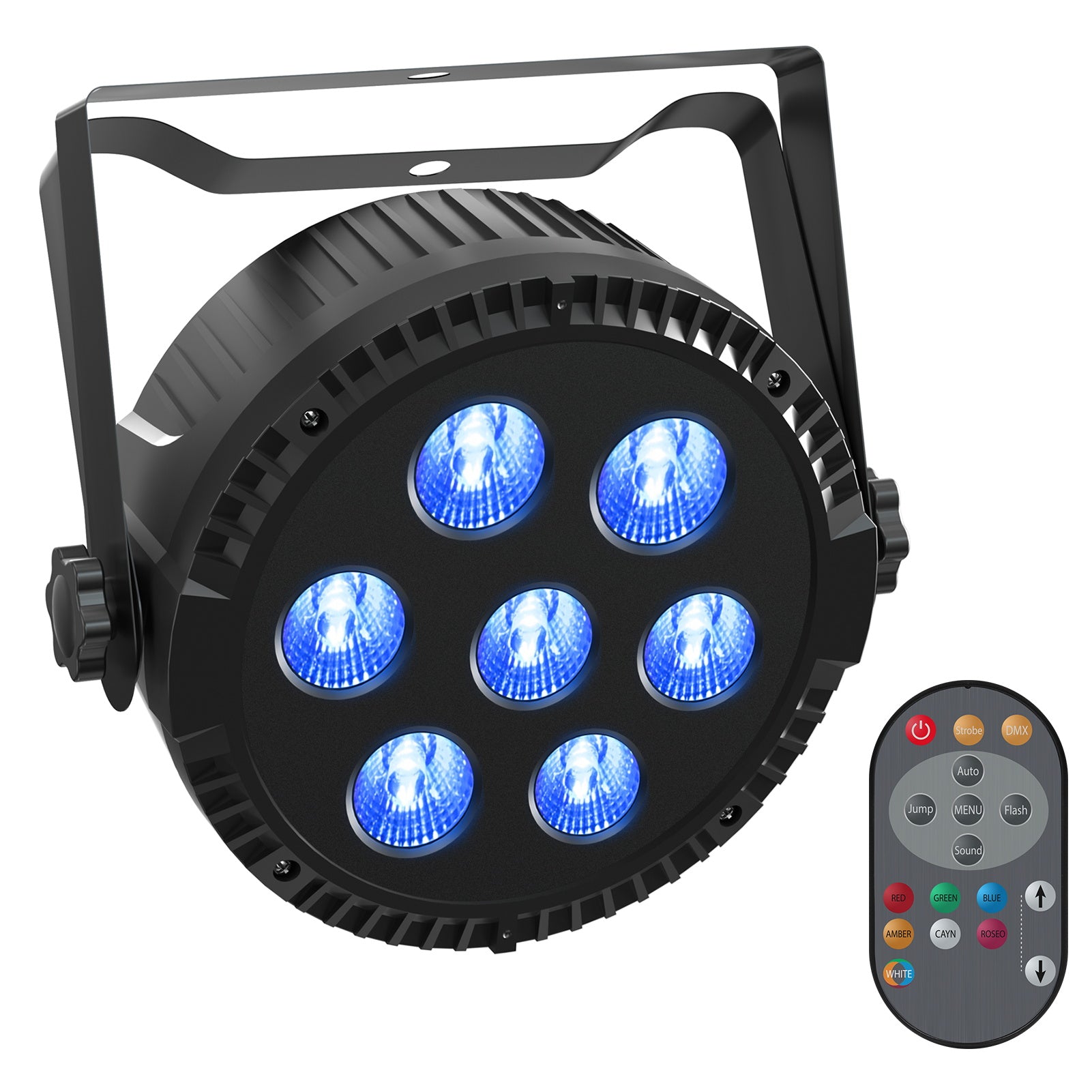 70w rainbow effect 7-piece RGBW 4-in-1 LED par light-P46
