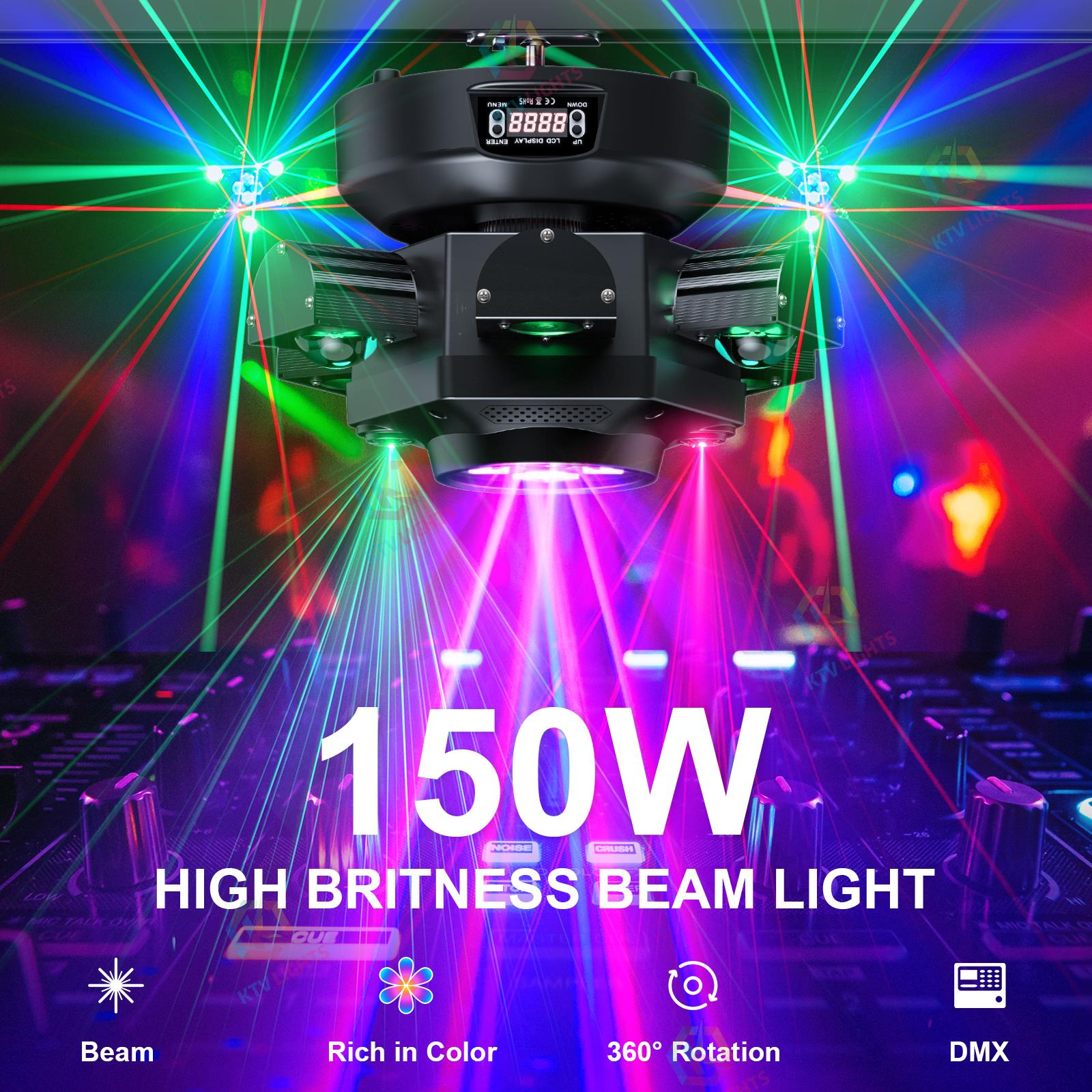 150W six-arm bee eye stage light-E3