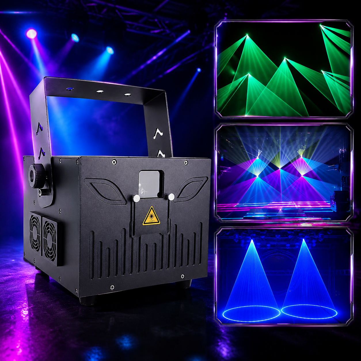 KTVLIGHTS 2W–10W RGB 3D Animation Stage Laser Light (ILDA Compatible)-A14