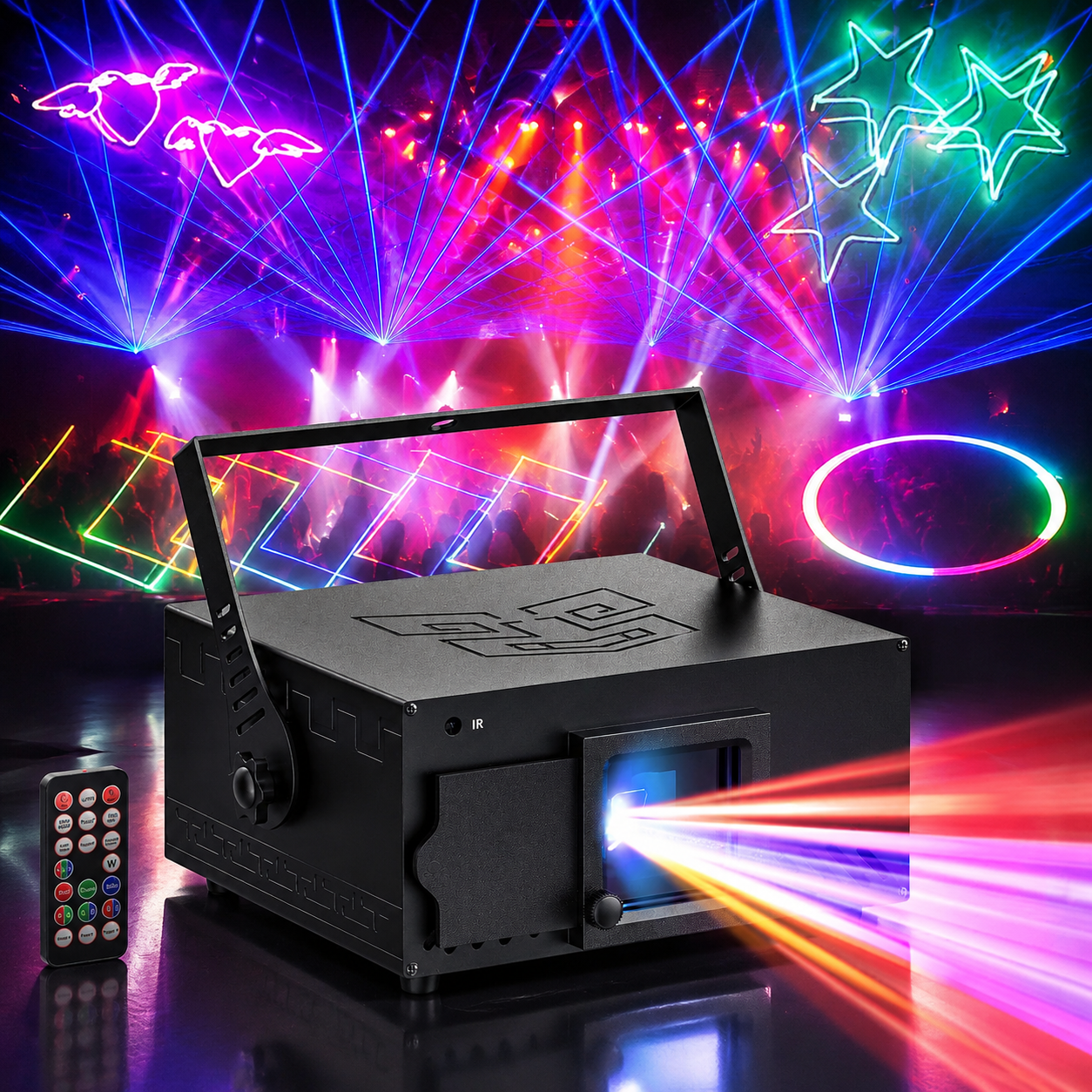 KTVLIGHTS 3D Animation RGB Laser Light for DJ Stages and Parties-A35