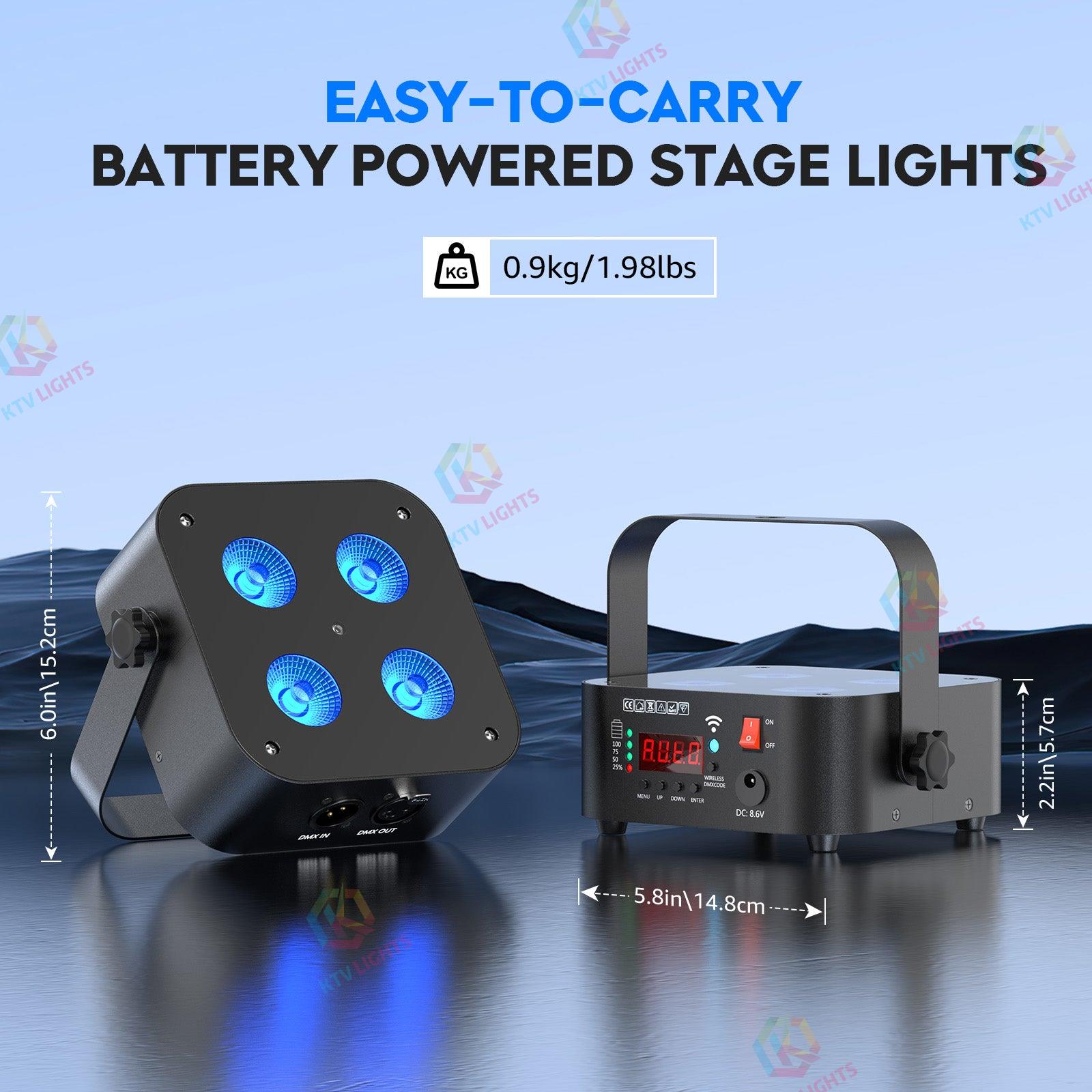 72W RGBWA UV APP Rechargeable PAR Lamp - P13