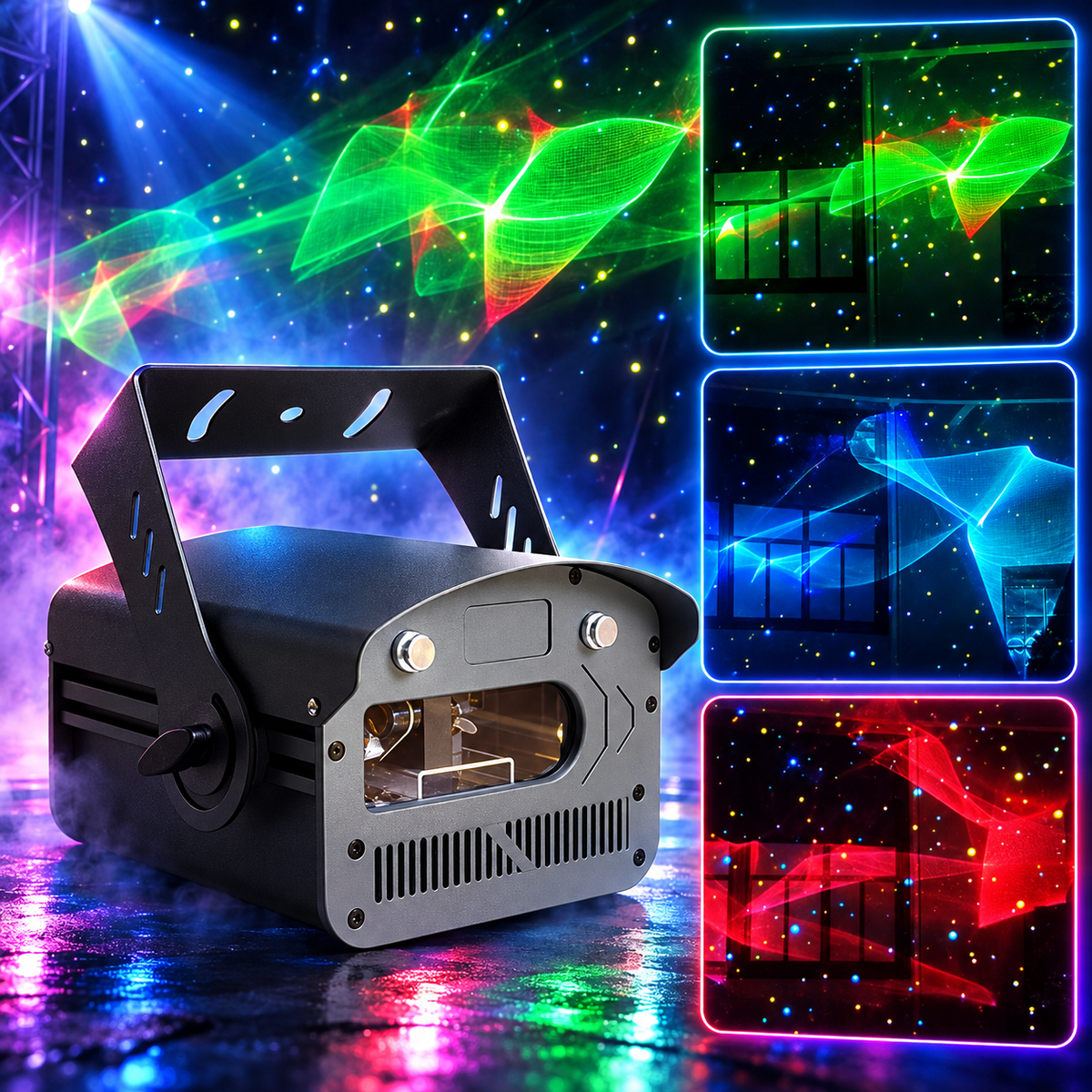 KTVLIGHTS RGB Starfield Laser Light, DMX512 & Sound Activated-S69