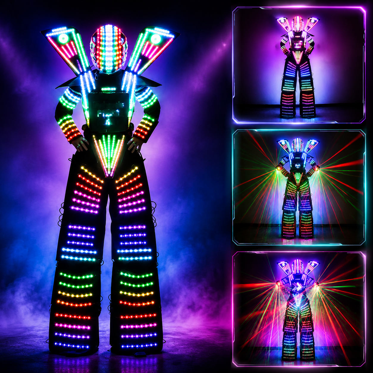 KTVLIGHTS Futuristic LED Robot Suit for Stage & Party Shows-M51