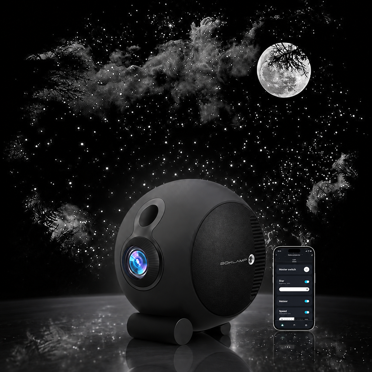 KTVLIGHTS 20W APP Smart Star Galaxy Projector with Dynamic Effects-S61