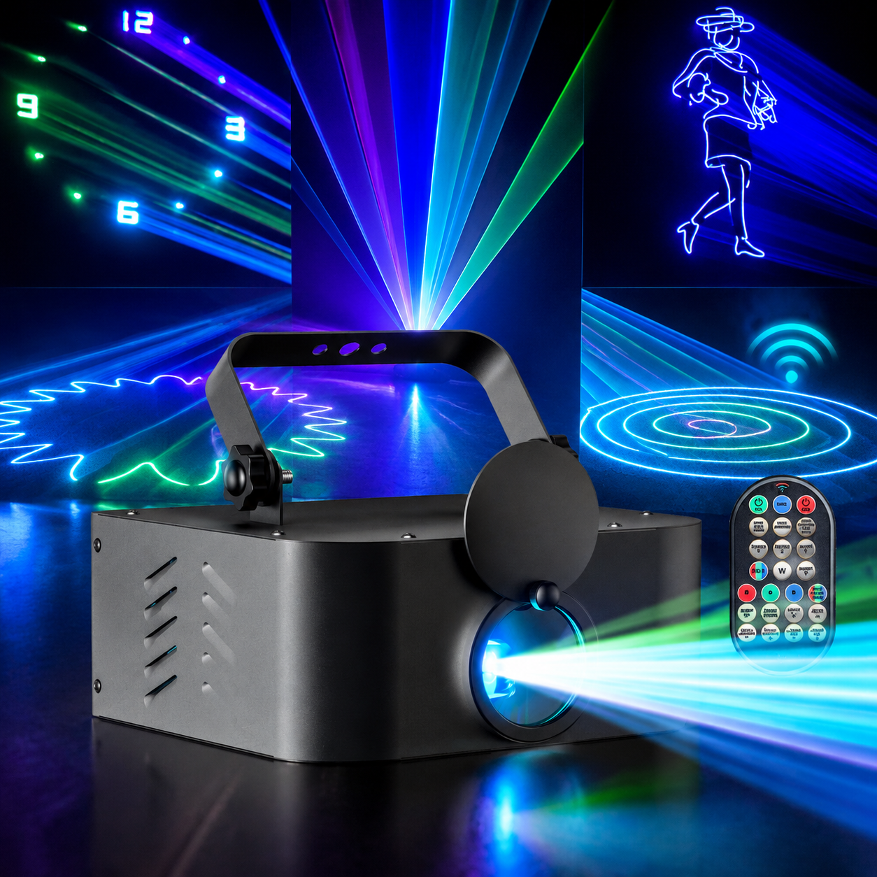 KTVLIGHTS 3D Animation Laser DJ Stage Party Projection Light - A36