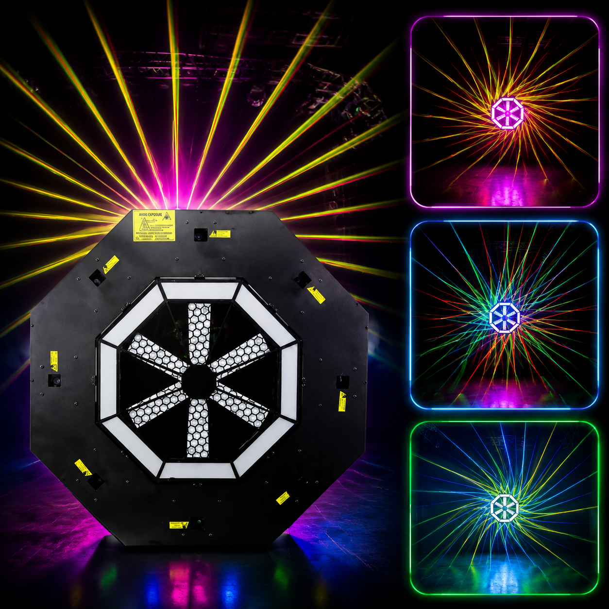 KTVLIGHTS RGB 3-in-1 Big Windmill LED Laser Background Light-B33