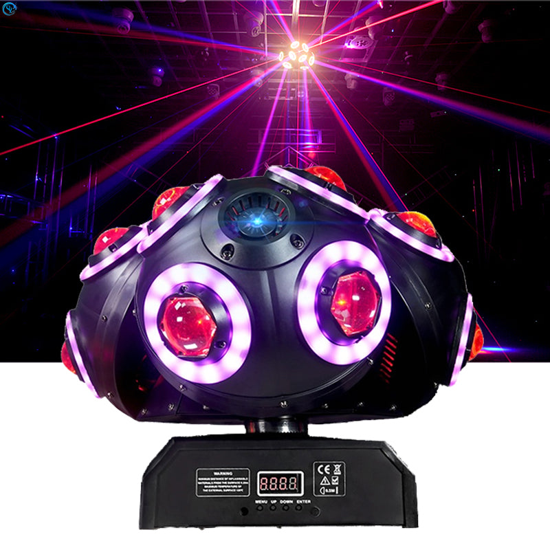 150W 8-LED RGBW 360° Rotating Moving Head Light-E65