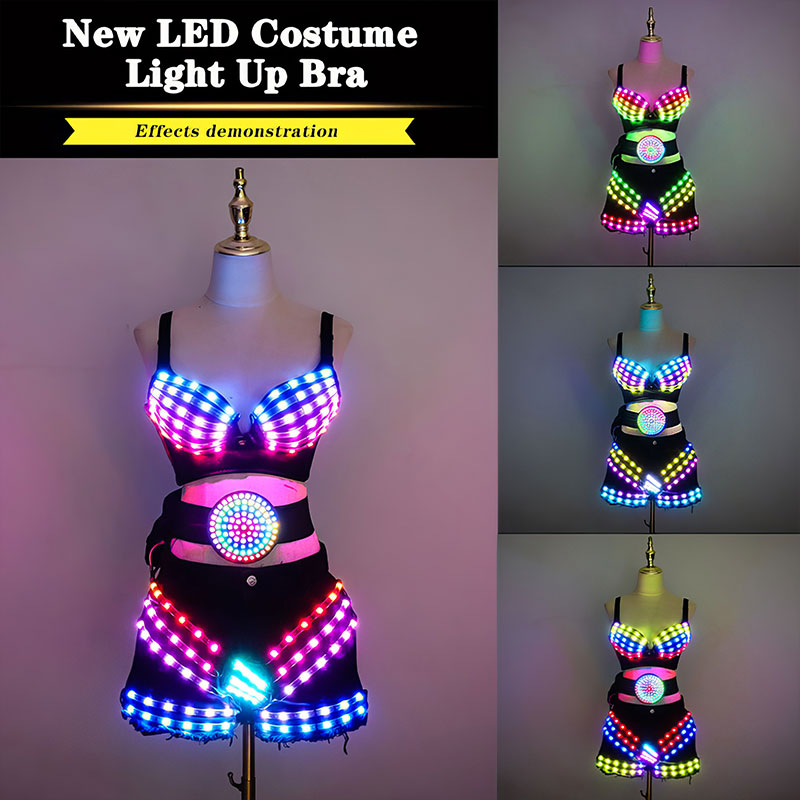 New LED Costume Light Up Bra-M20