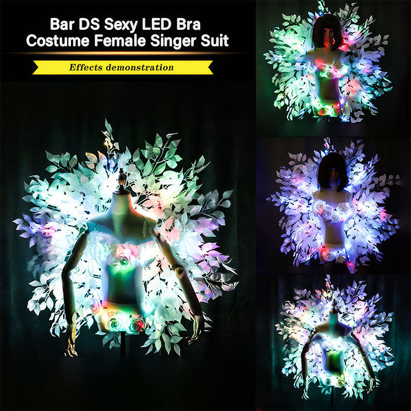 Bar DS Sexy LED Bra Costume Female Singer Suit-M22