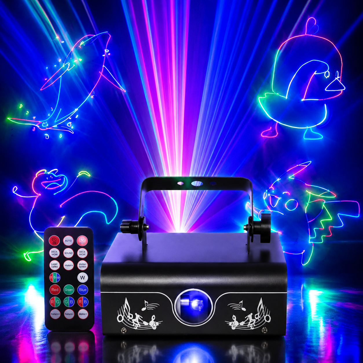 KTVLIGHTS RGB Animation Laser Light for DJ Stage Parties-A1