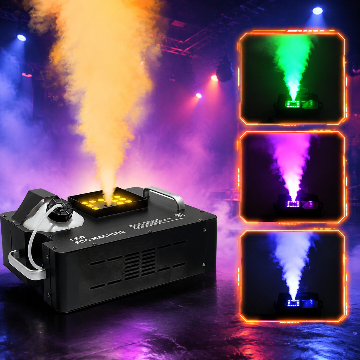 KTVLIGHTS 1500W RGB DMX 512 Smoke Machine Lighting Effect-Y14