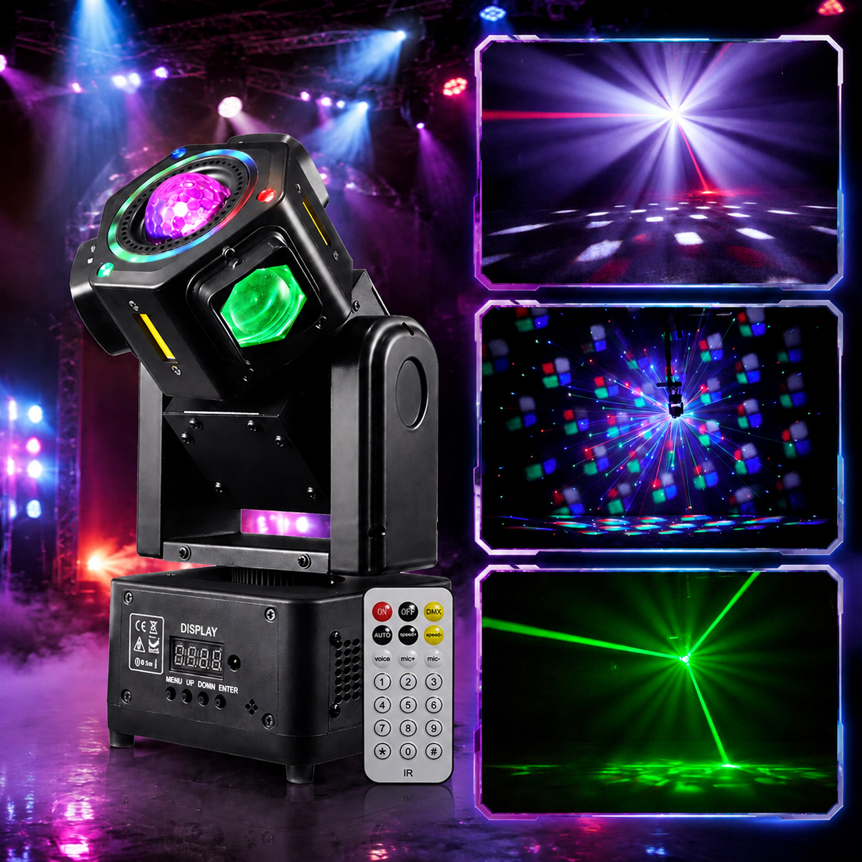 KTVLIGHTS Mini moving-head stage light suitable for DJ parties and various events-E92