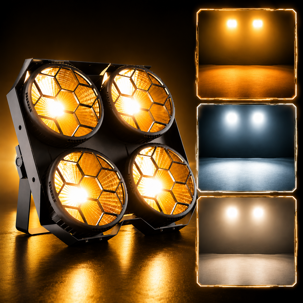 KTVLIGHTS 4x100W COB 4-Eye LED Stage Blinder Light-P41