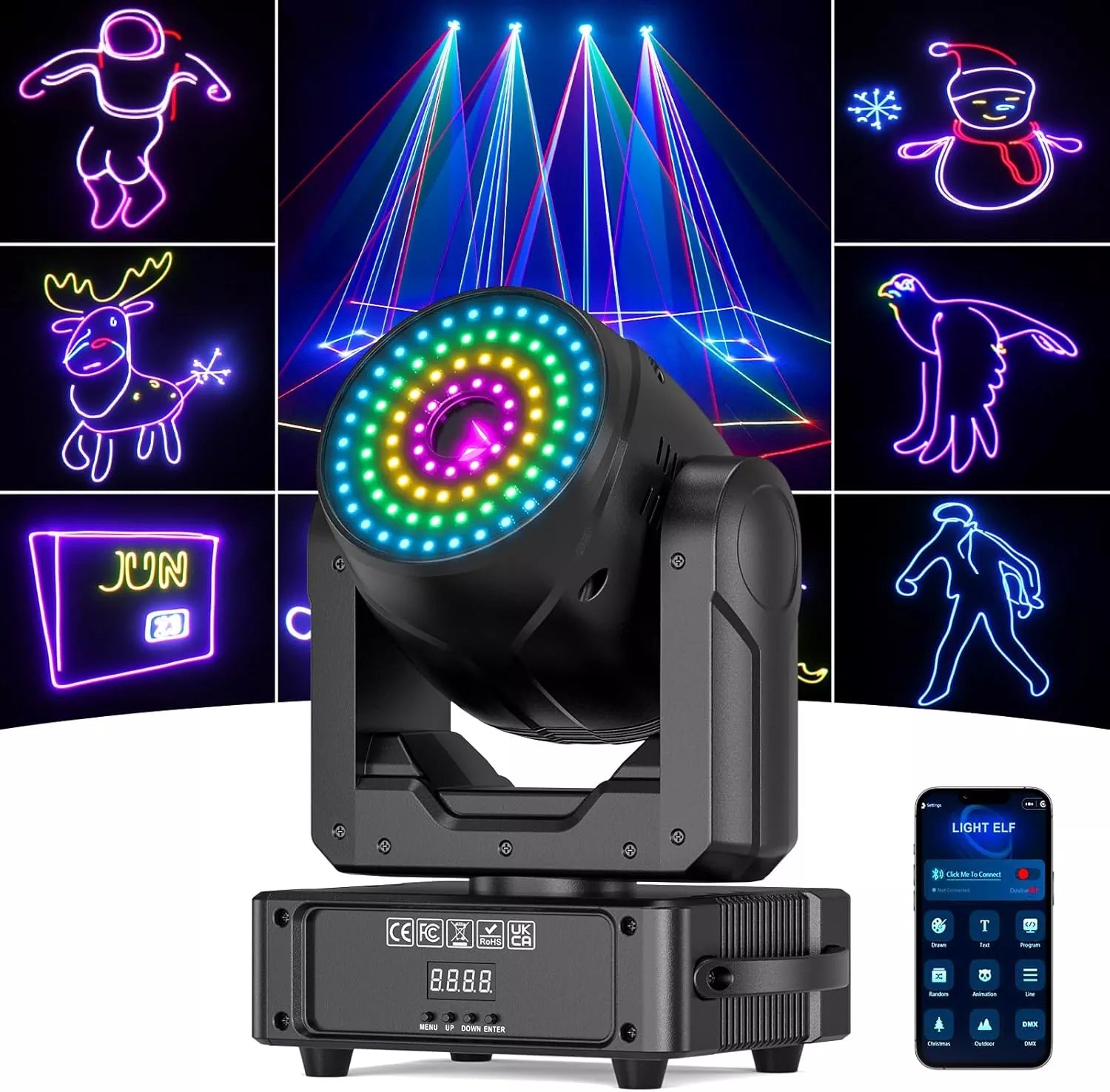 120W Bluetooth APP Animation Moving Head Light-A32