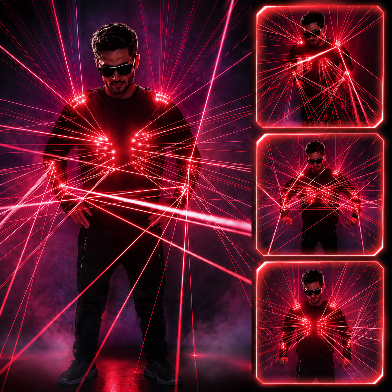 KTVLIGHTS Red Laser Armor Costume For Epic Party Looks-M29