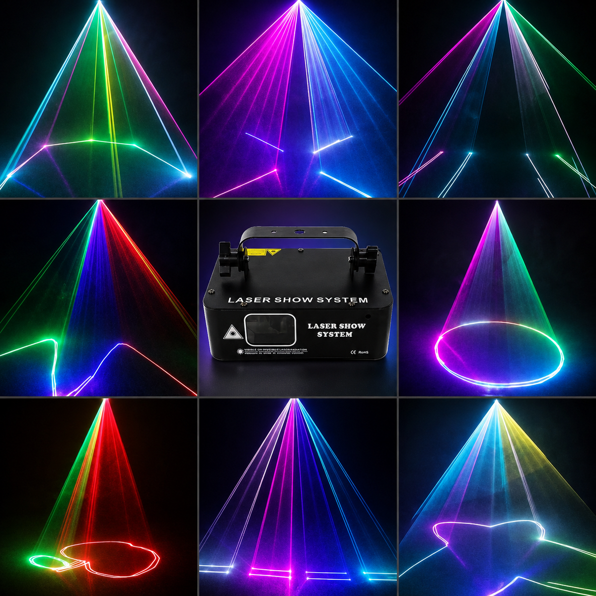 KTVLIGHTS 2-in-1 Starry Sky Scanning Laser Light for DJ Stages-B32