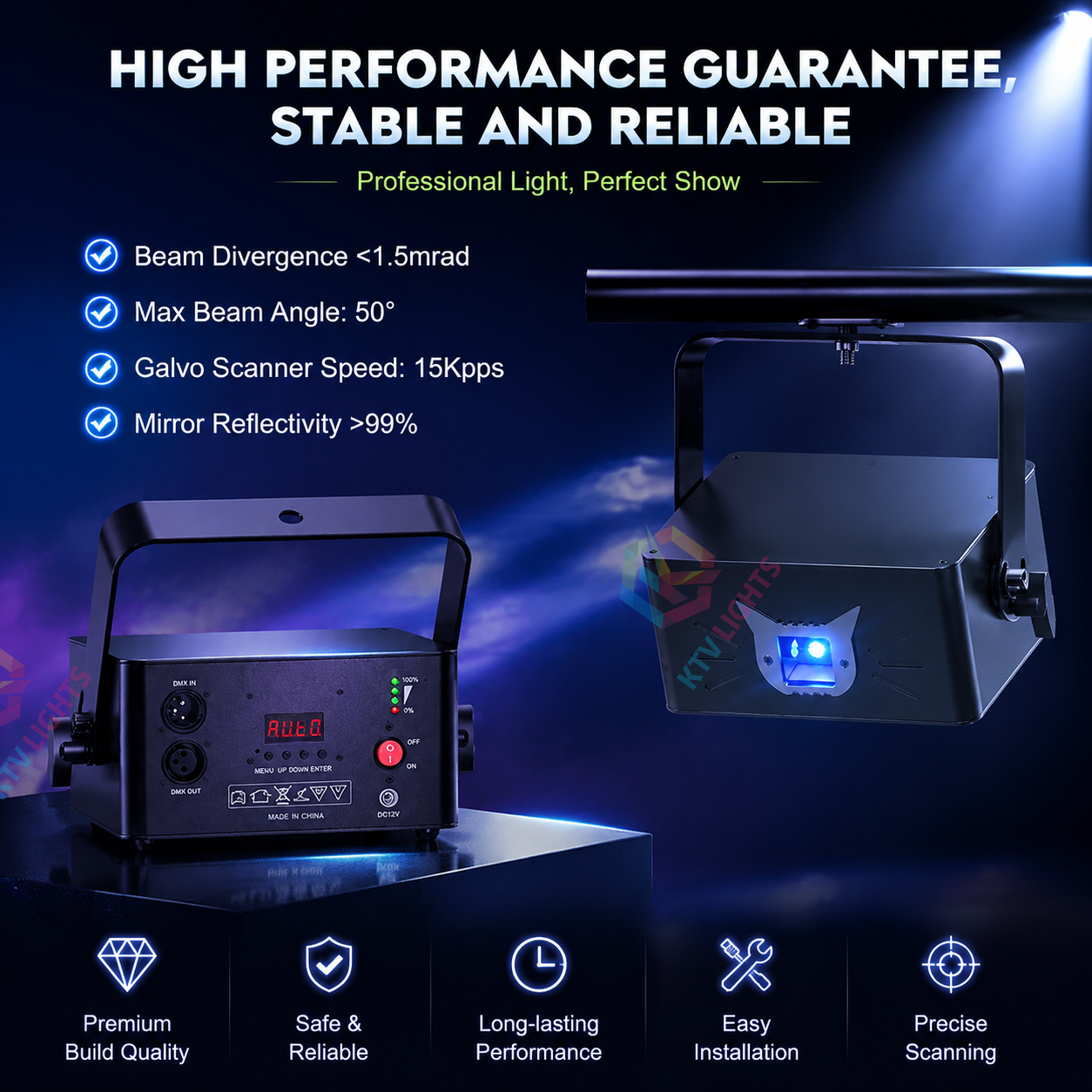 Rechargeable 3D Animation App Laser Light - A34