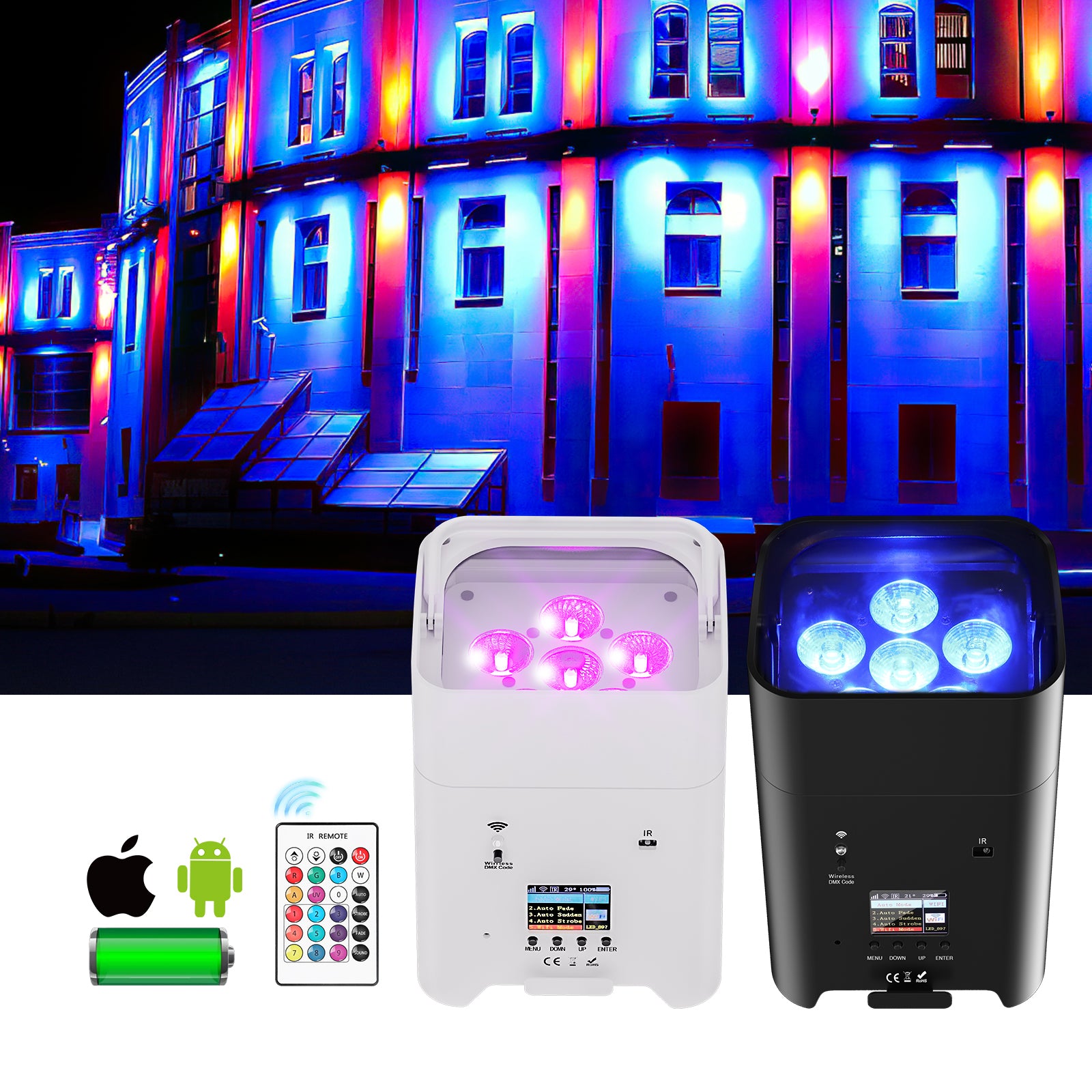 6x18w RGBWAUV 6in1 DJ Par Light-P31