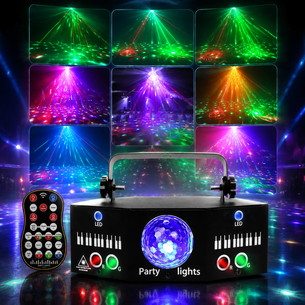 KTVLIGHTS "3-in-1" Magic Ball Disco Laser Light—suitable for all kinds of events-C1