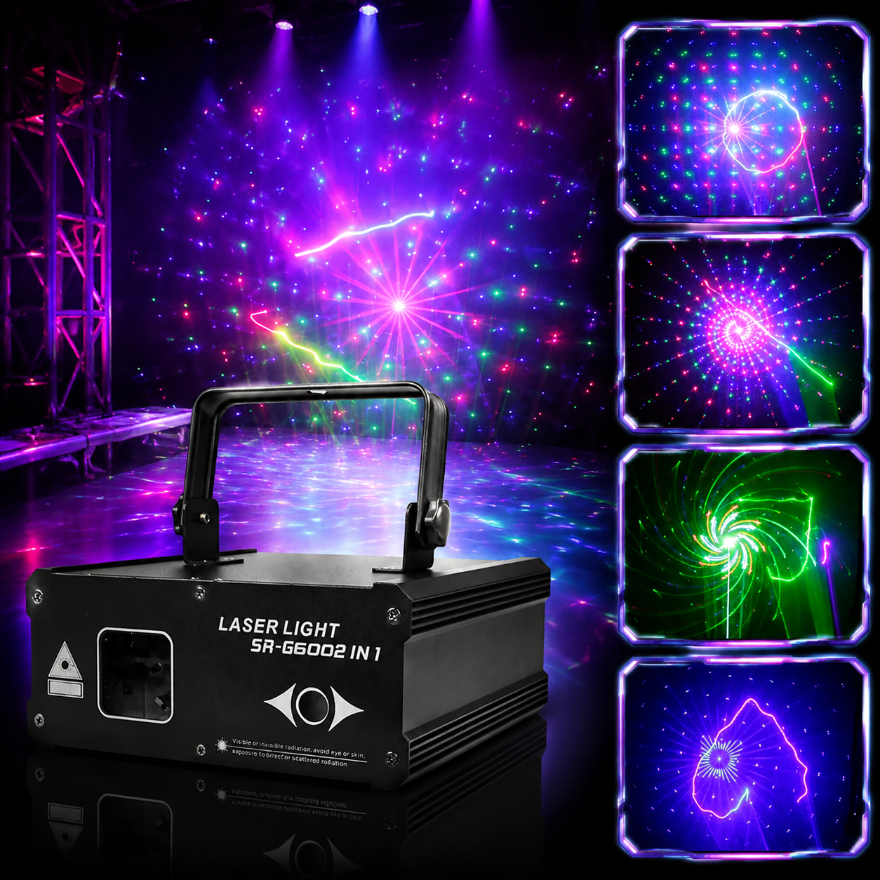 KTVLIGHTS RGB 2-in-1 Laser Beam and Line-Scan DMX Stage Light-B11