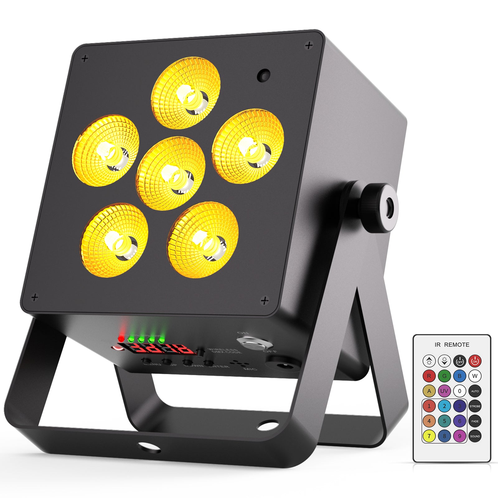 50W RGBW 6-in-1 Rechargeable Battery LED Par Light -P49