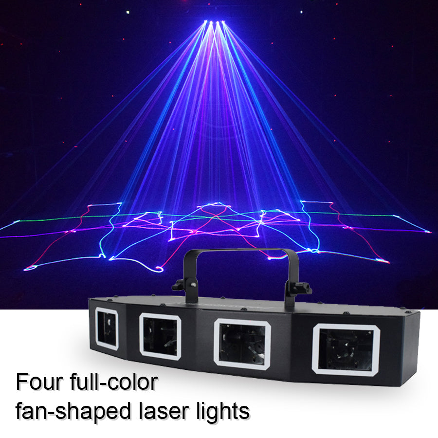 Luz láser de escaneo RGB de 4 orificios Luz de escenario DMX-B25