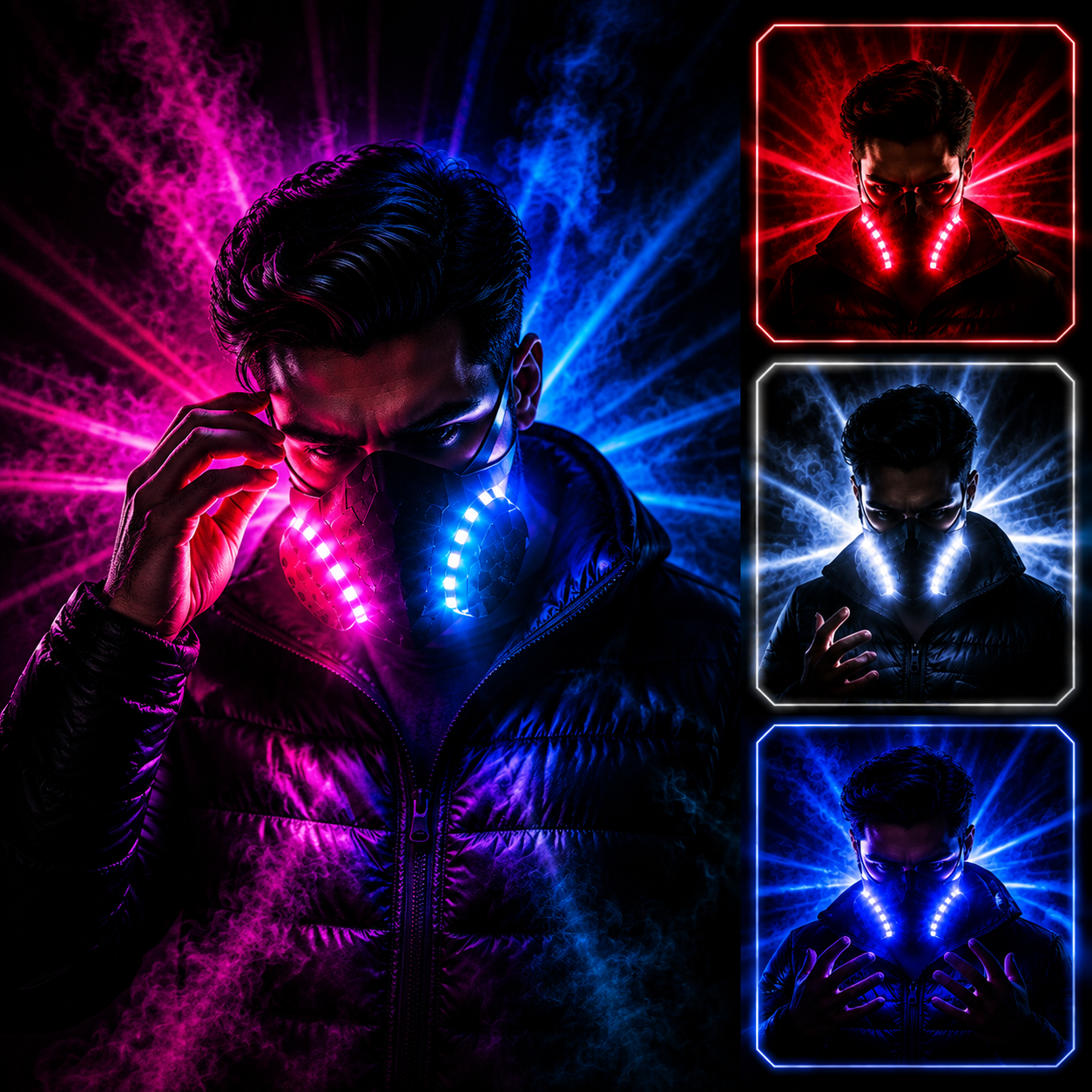 KTVLIGHTS Stand Out With This Futuristic LED Mask-M38