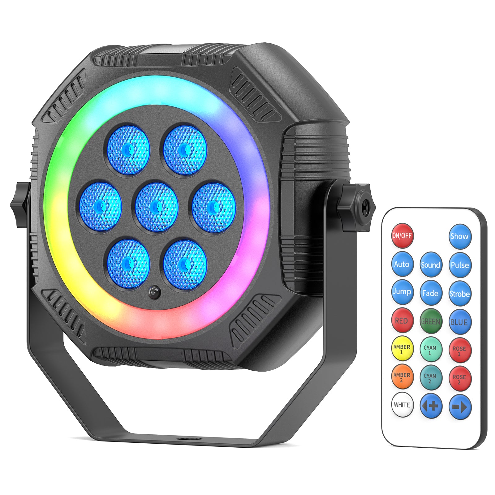 7 LED RGB Rechargeable Par Light - P48