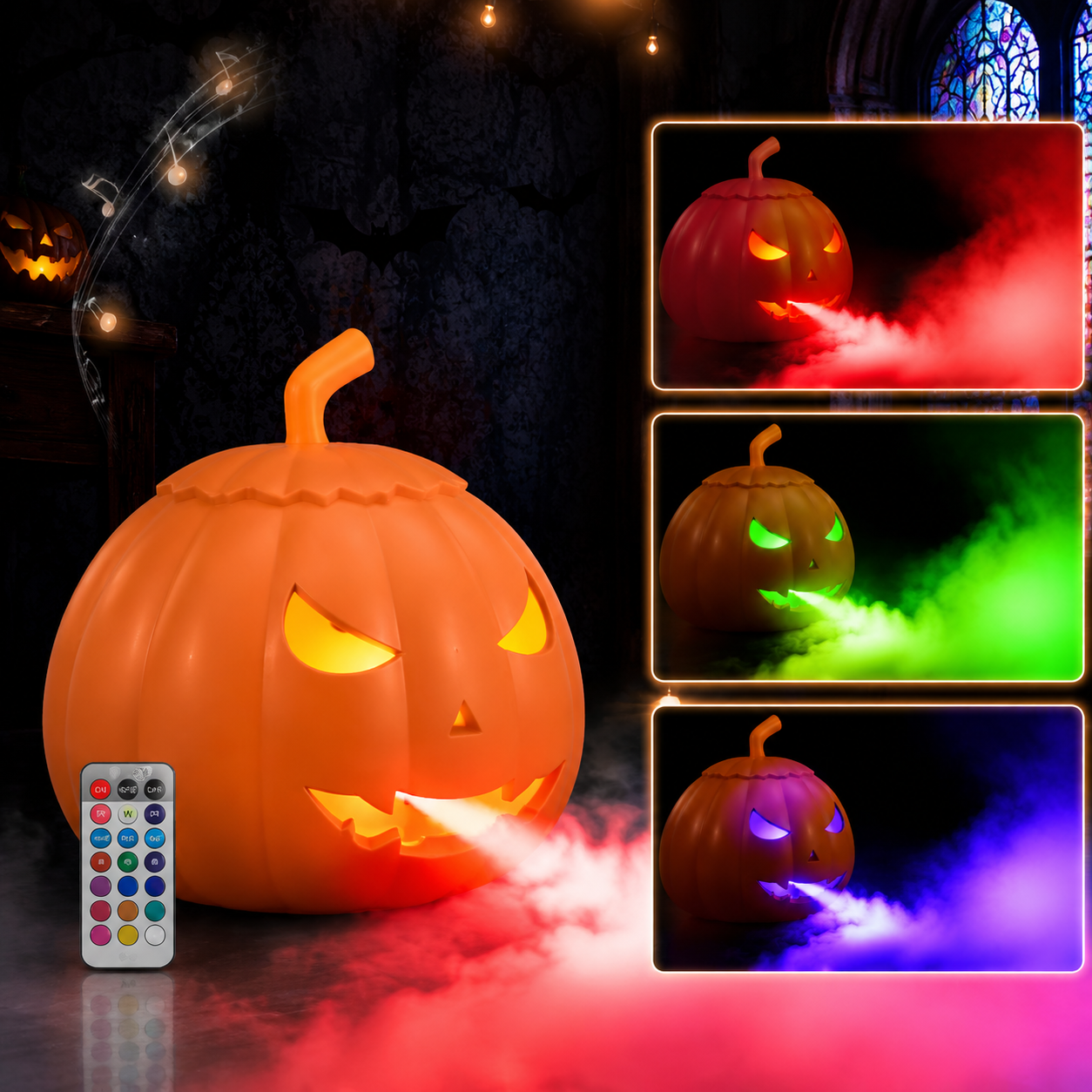 KTVLIGHTS 800W Pumpkin Shape Halloween Party Smoke Machine-Y9